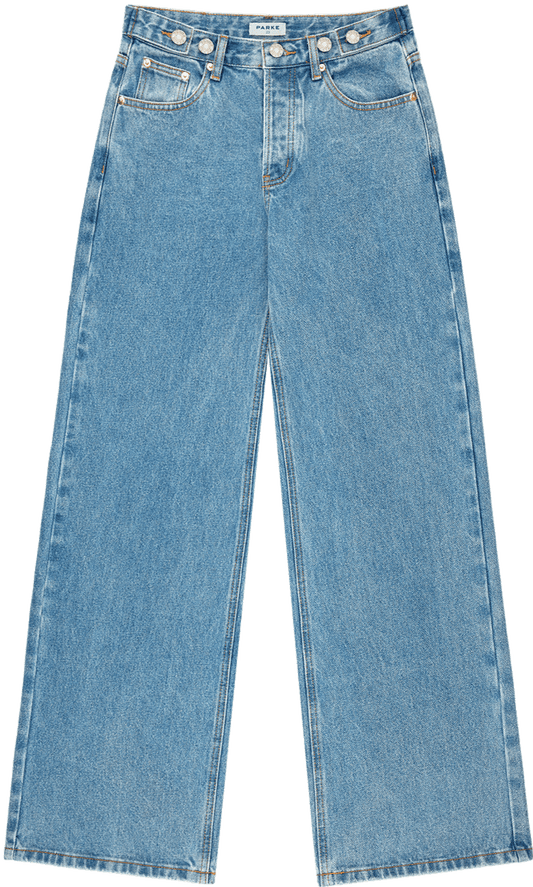 adjustable jean -vintage wash