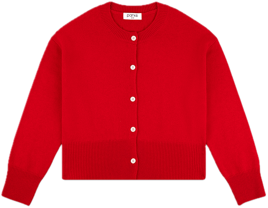 ruby cardigan flat lay -ruby