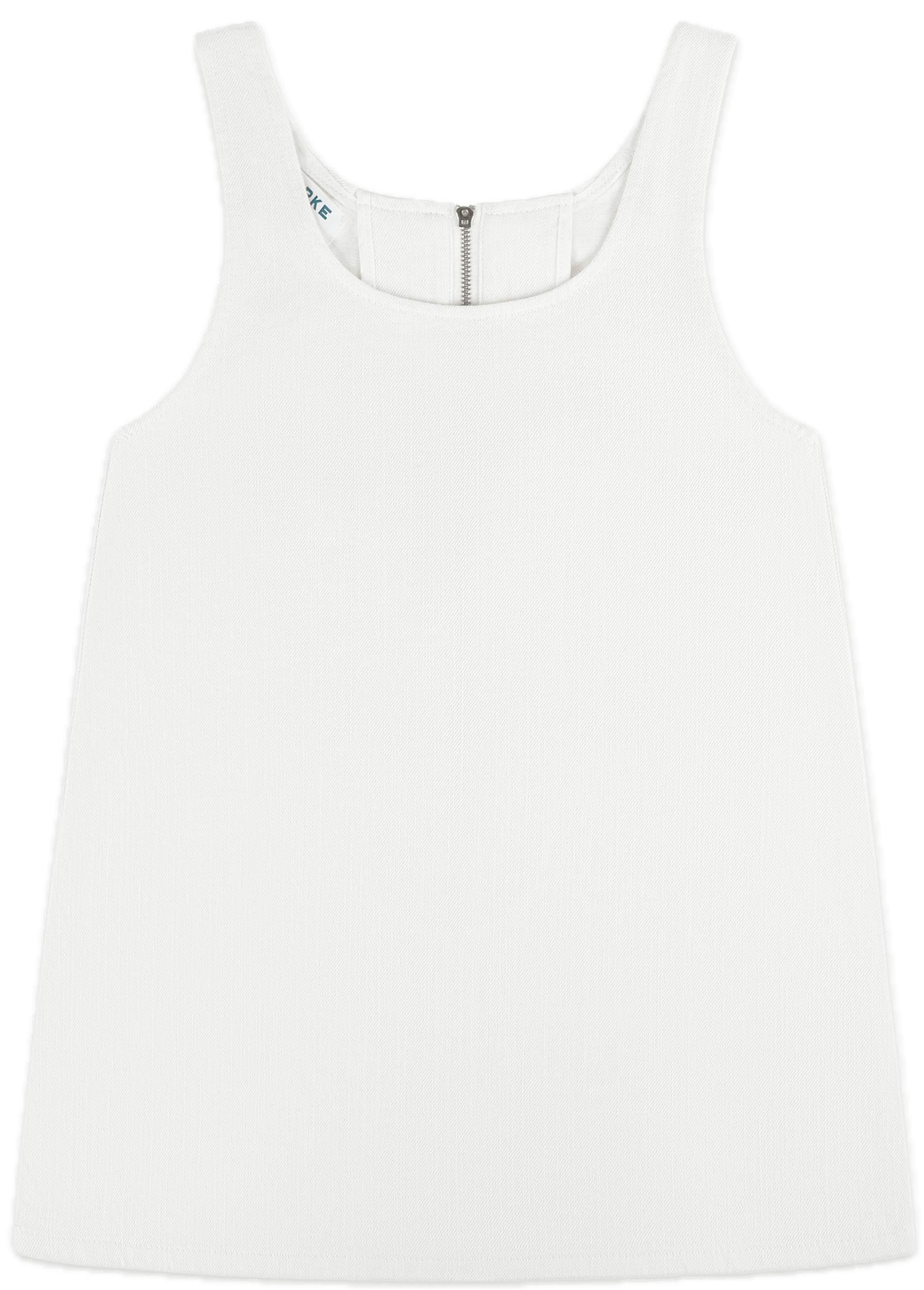 denim mini dress flat lay -white