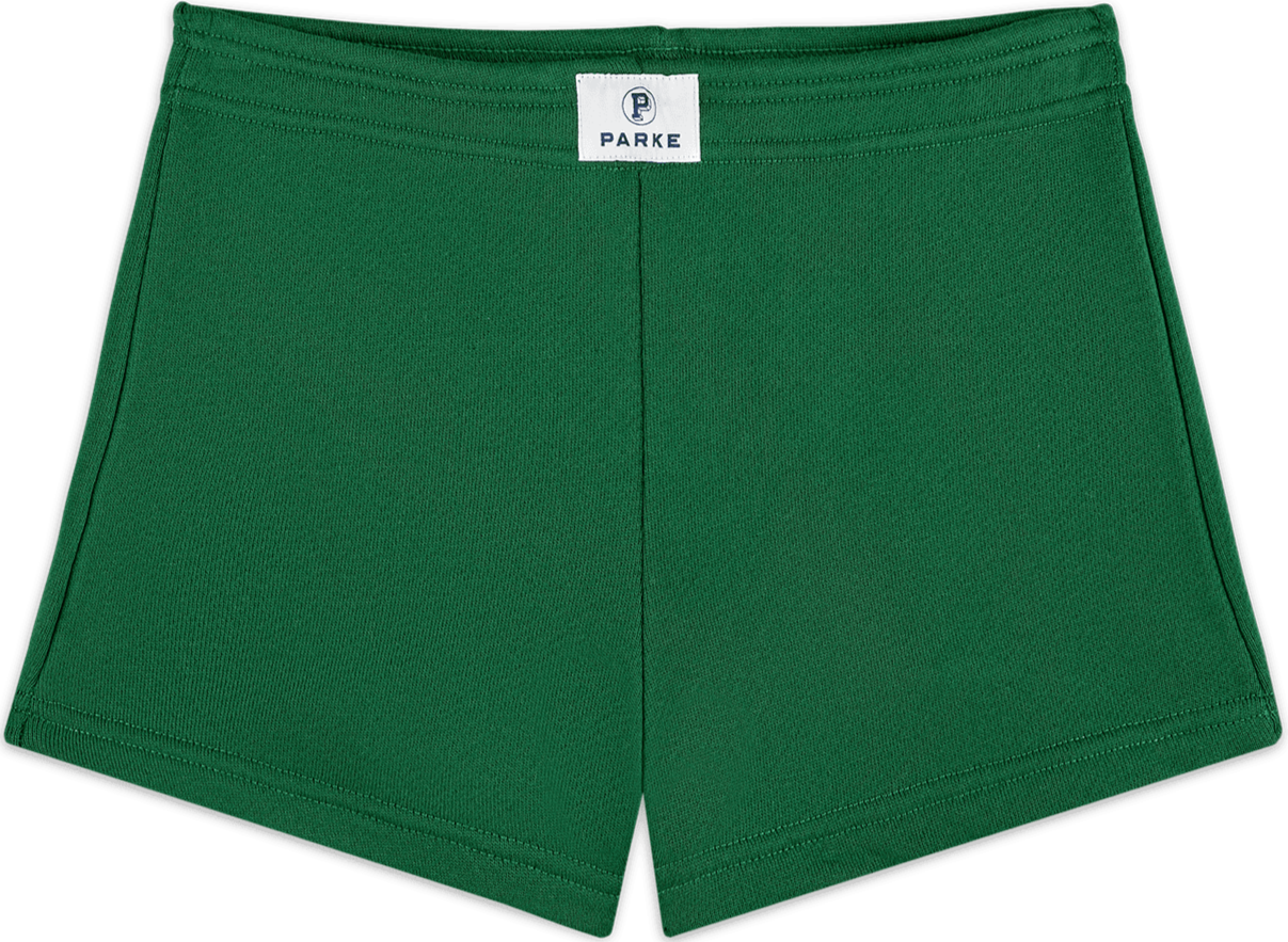 heritage mini sweatshorts flat lay -palms