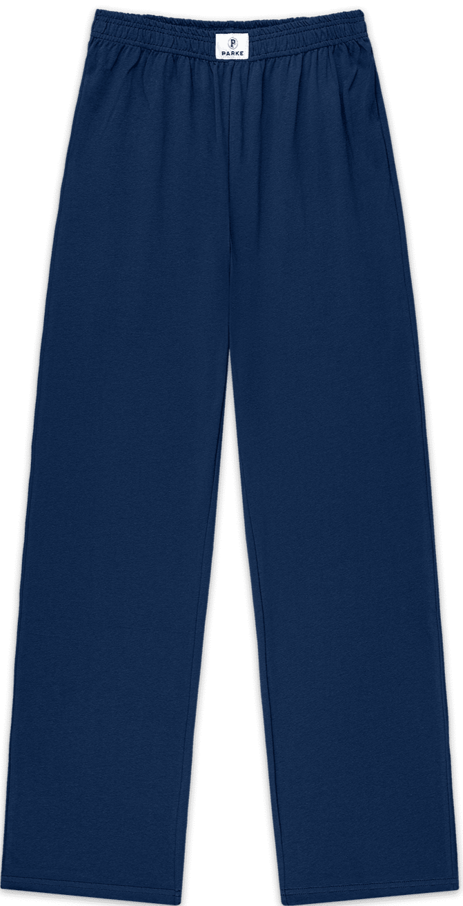 cotton boxer pants flat lay -denim