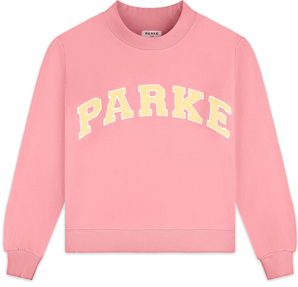 heritage varsity mockneck flat lay -conch + peel