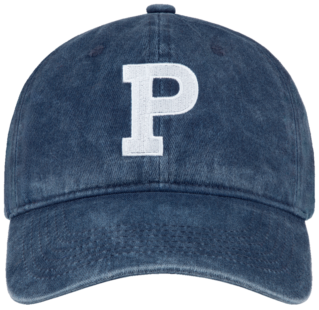P hat flat lay -navy