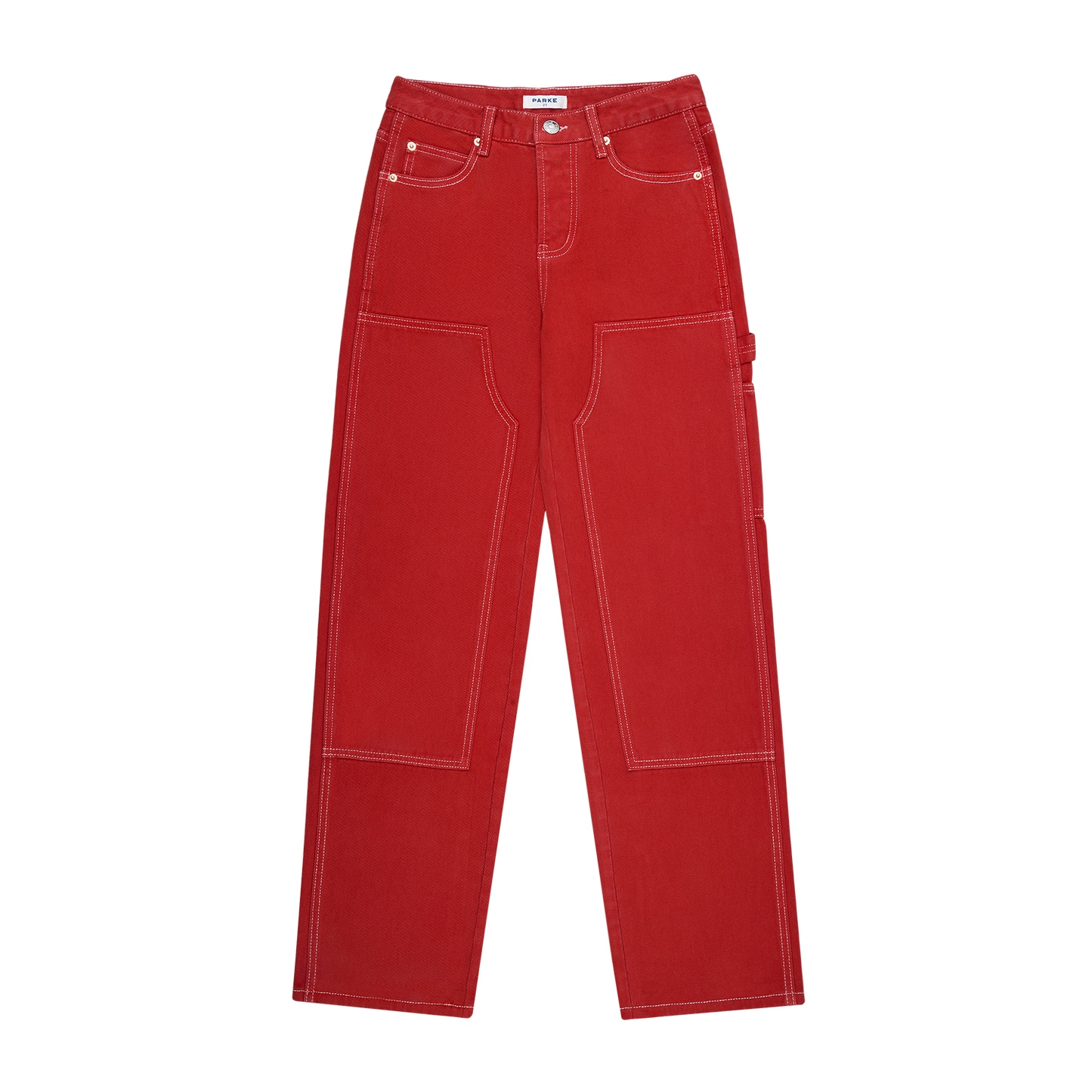 carpenter jean -washed red