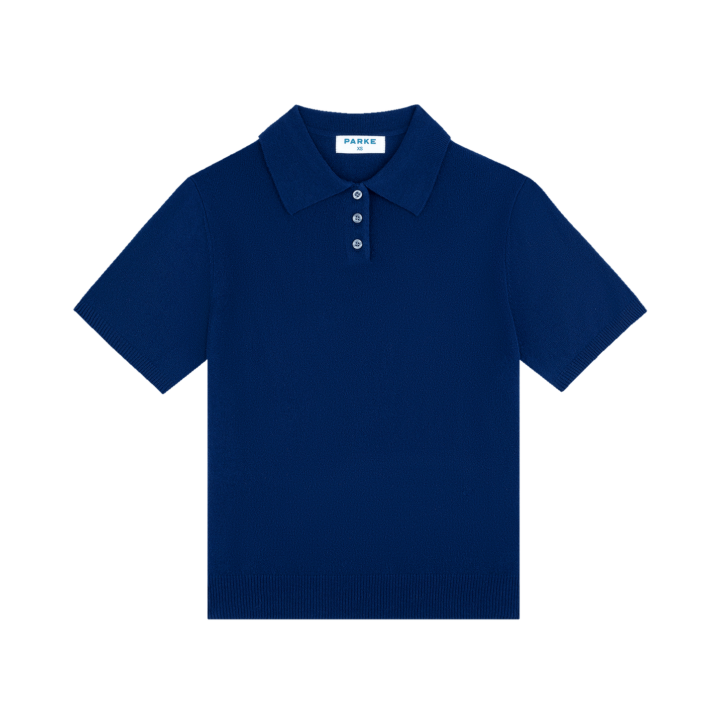 short sleeve classic polo sweater -navy