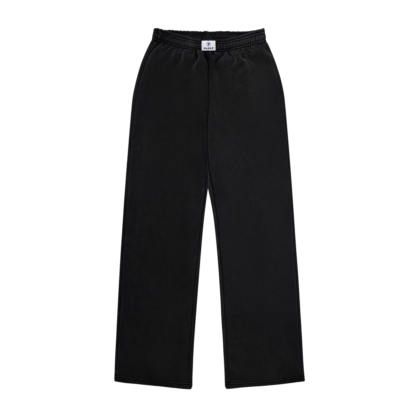 boxer sweatpants flat lay -acid wash black