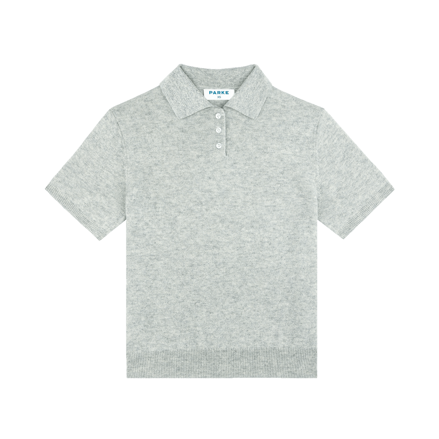 short sleeve classic polo sweater -grey