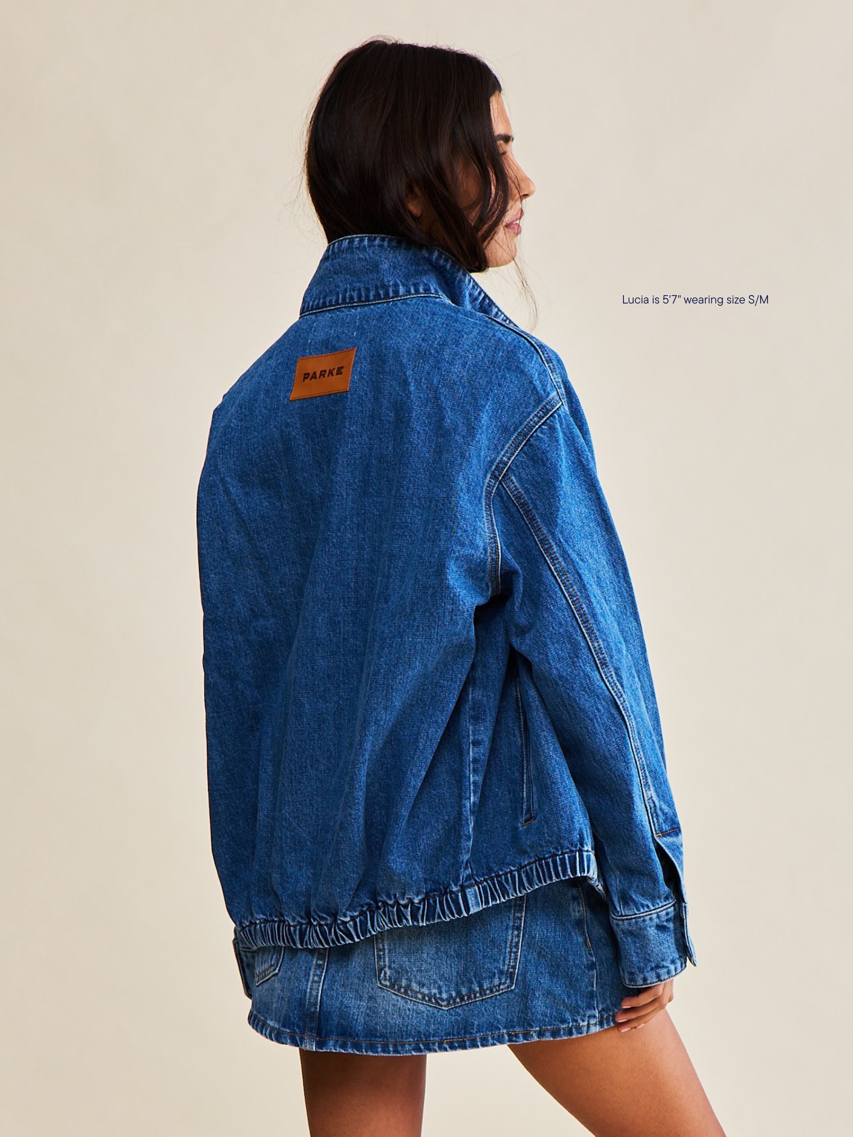bomber jacket -medium wash