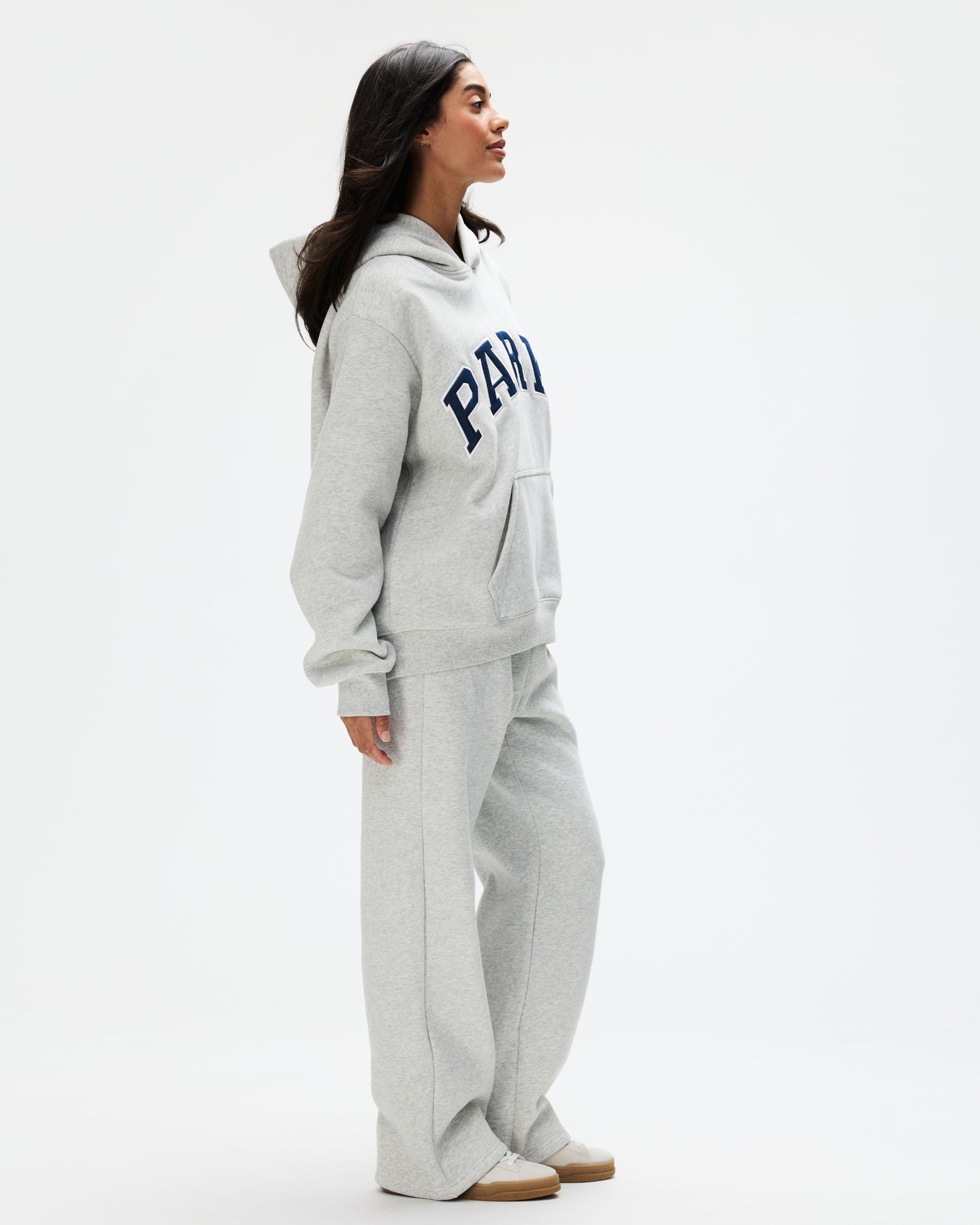 OG Varsity Hoodie Sweatshirt - Classic Grey + Denim