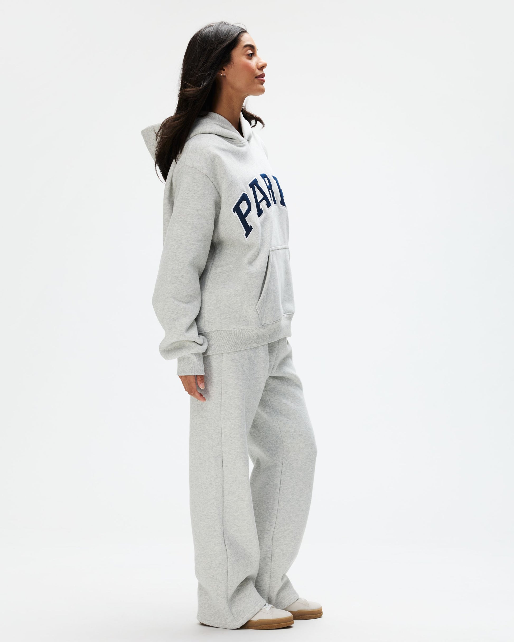 OG Varsity Hoodie Sweatshirt - Classic Grey + Denim