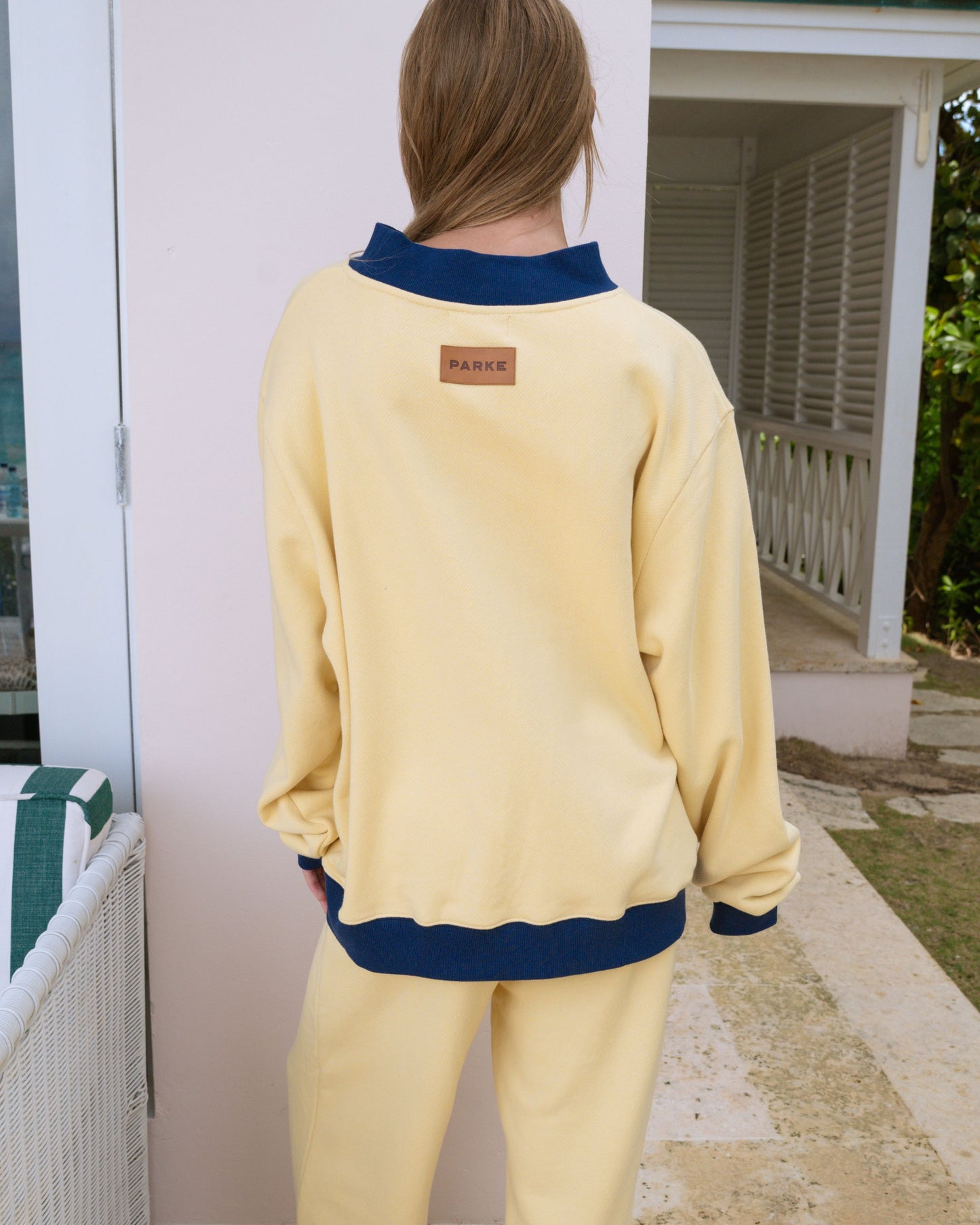 Two Tone Classic Mockneck - Peel + Denim