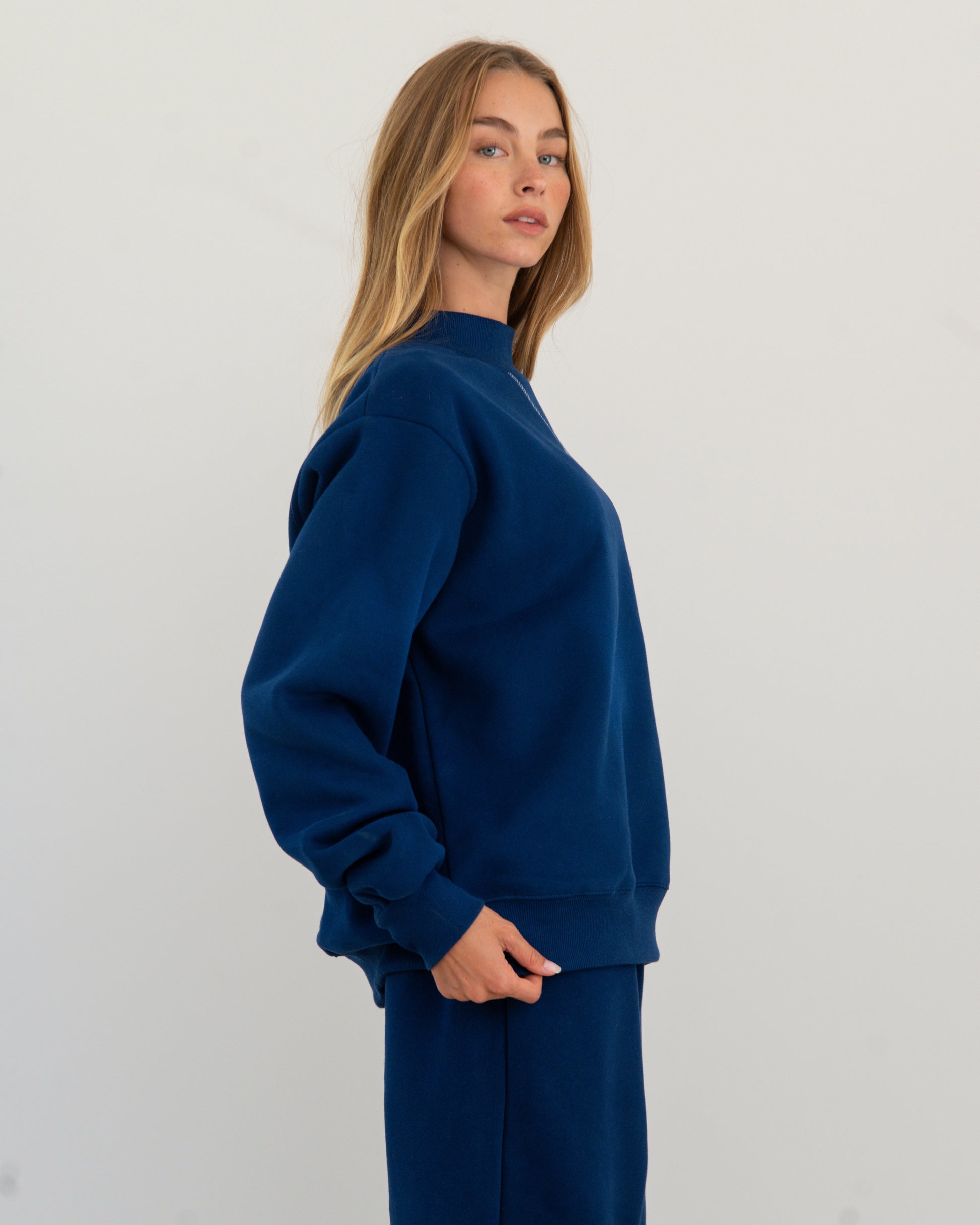Classic Mockneck - Collegiate Blue