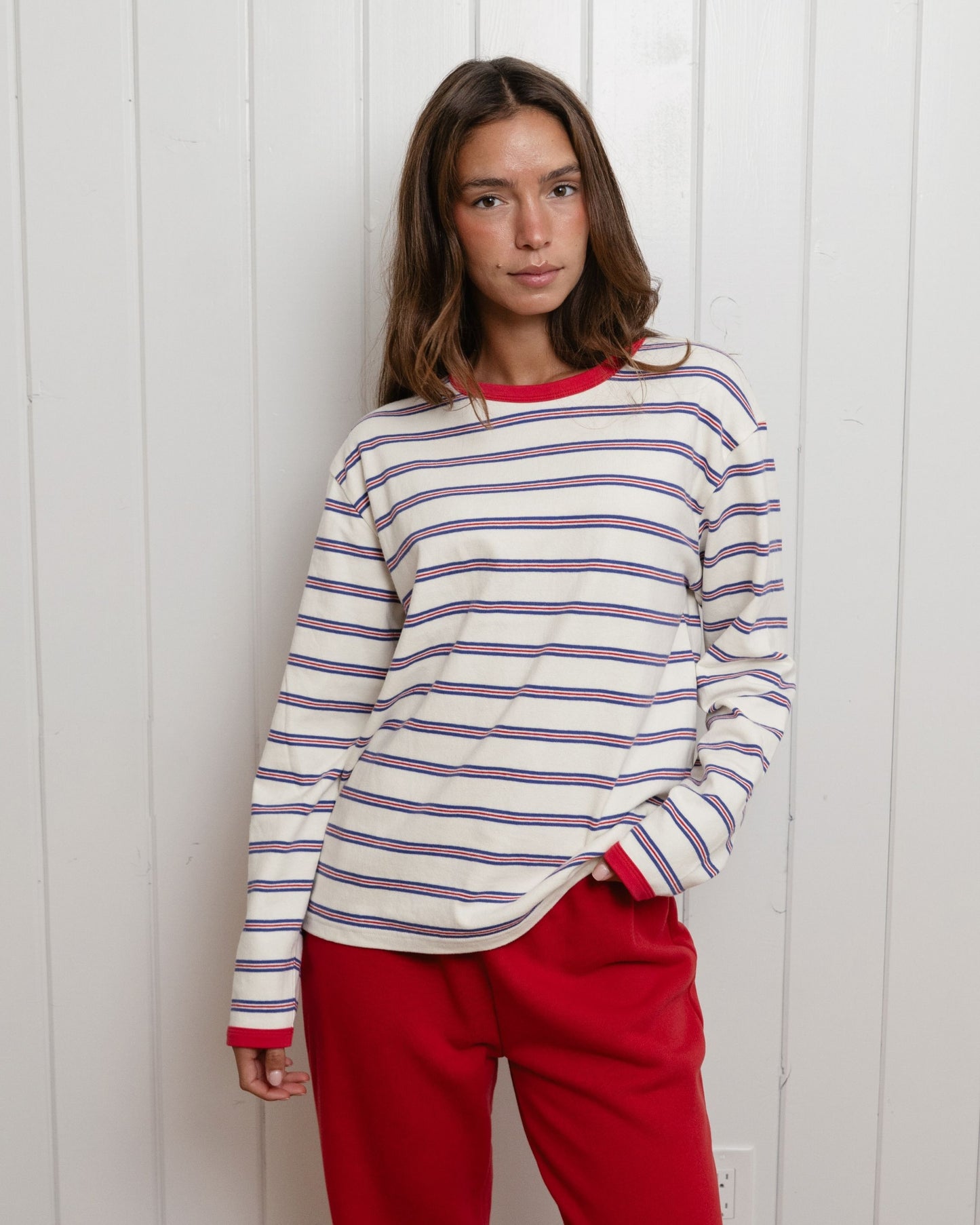 Long Sleeve Shirt - Anchor Stripe