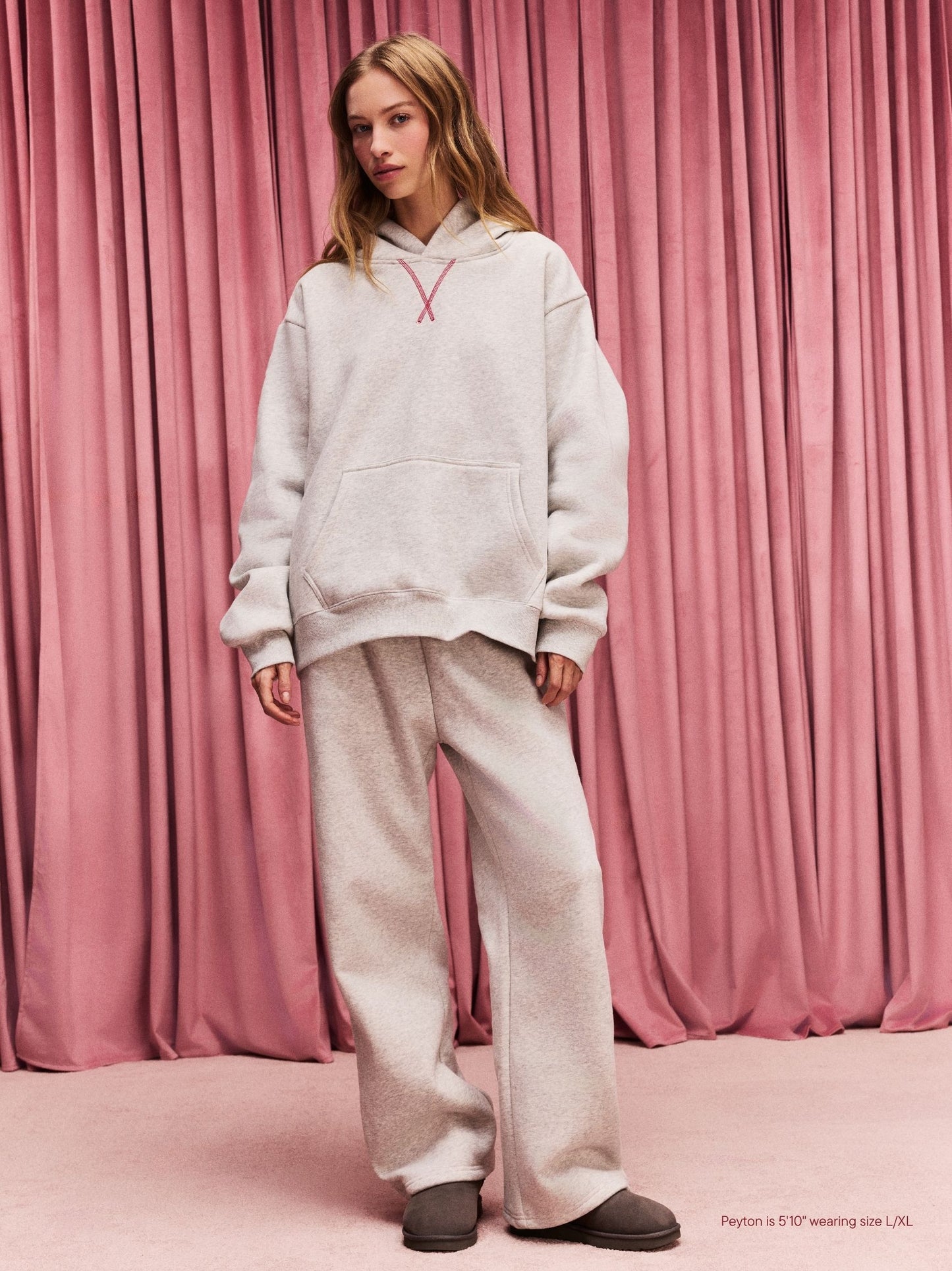 girl wearing Somebody Loves Me Hoodie -classic grey