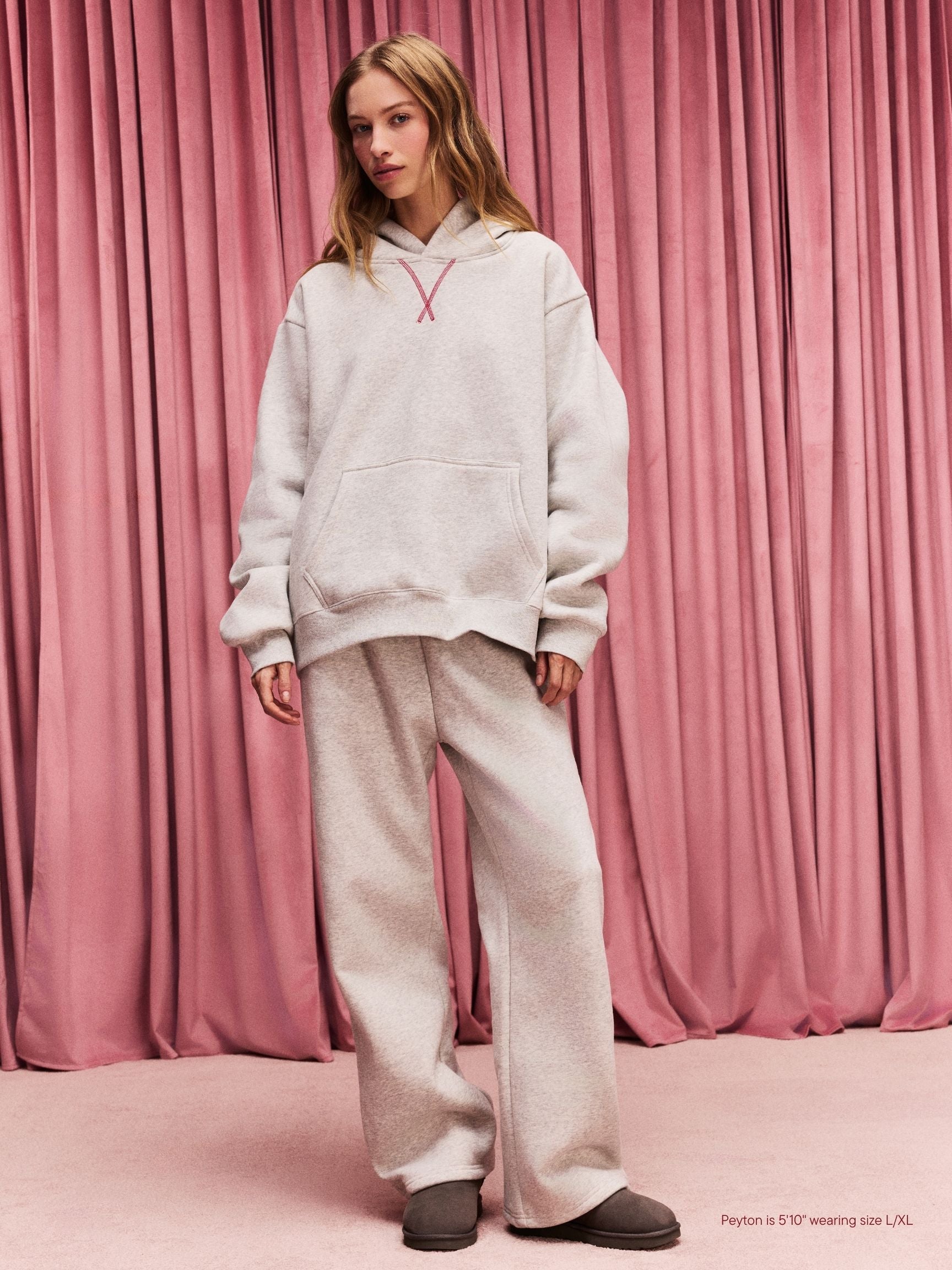 girl wearing Somebody Loves Me Hoodie -classic grey