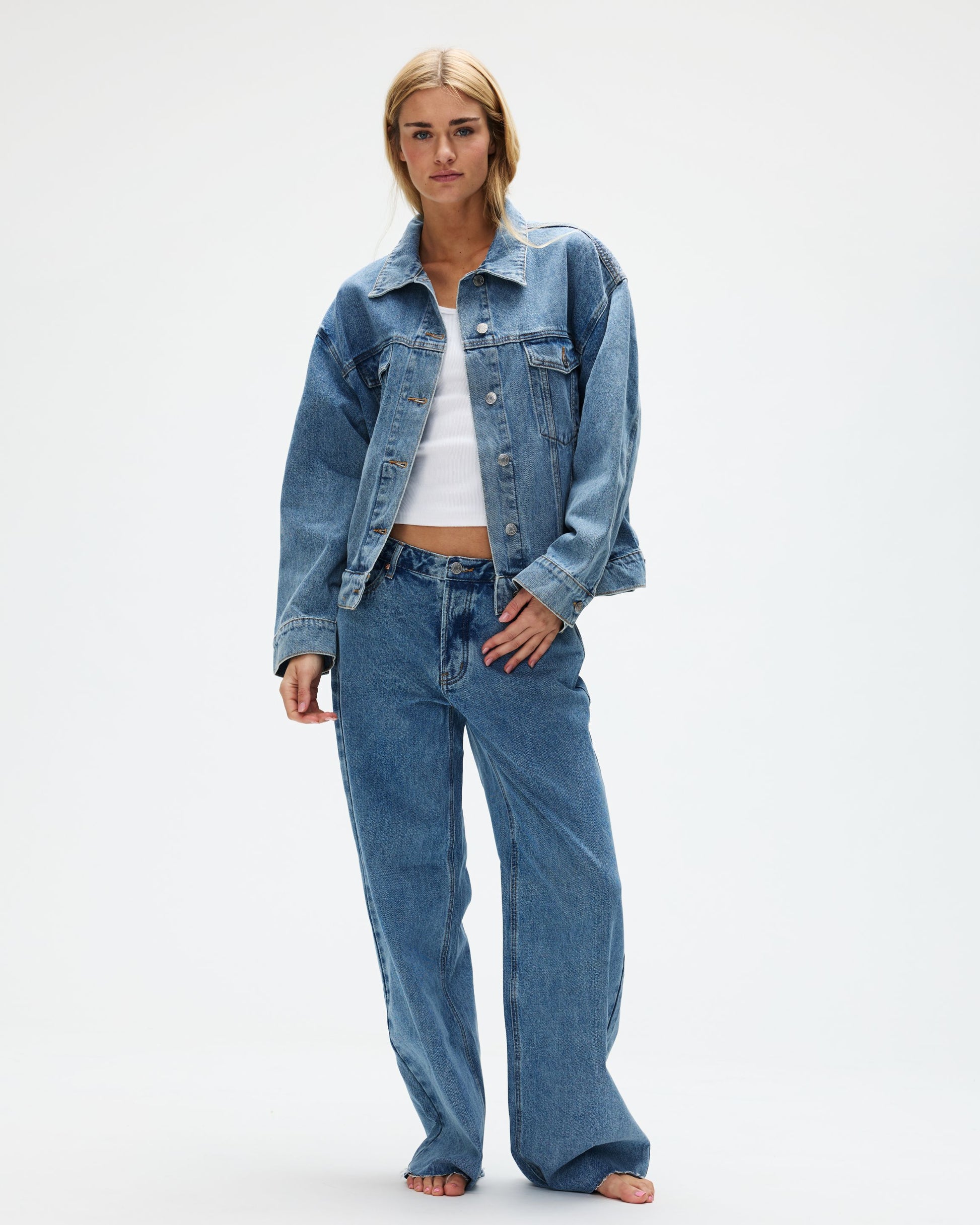 Oversized Denim Jacket - Vintage Wash