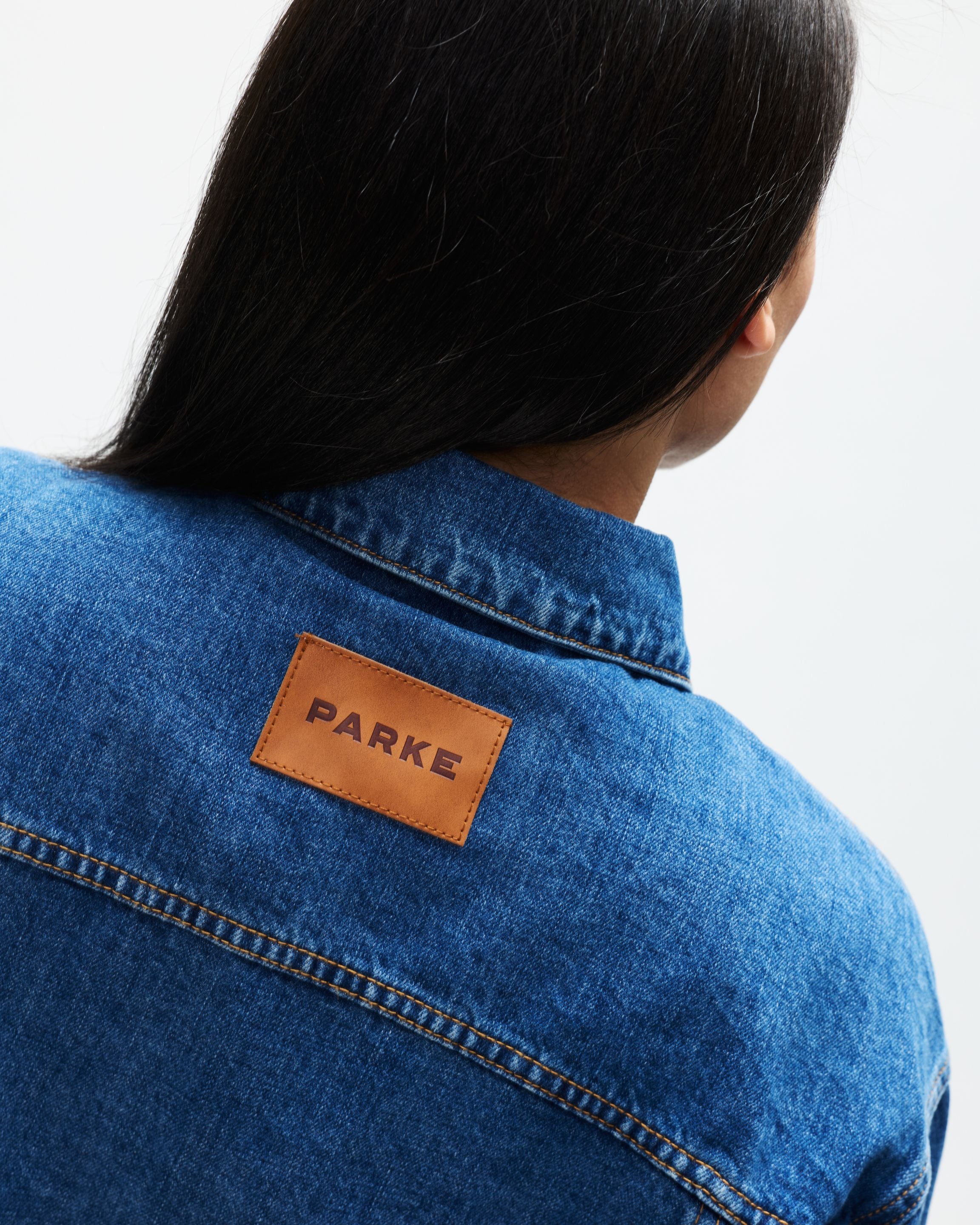 Oversized Denim Jacket - Medium Wash – PARKE
