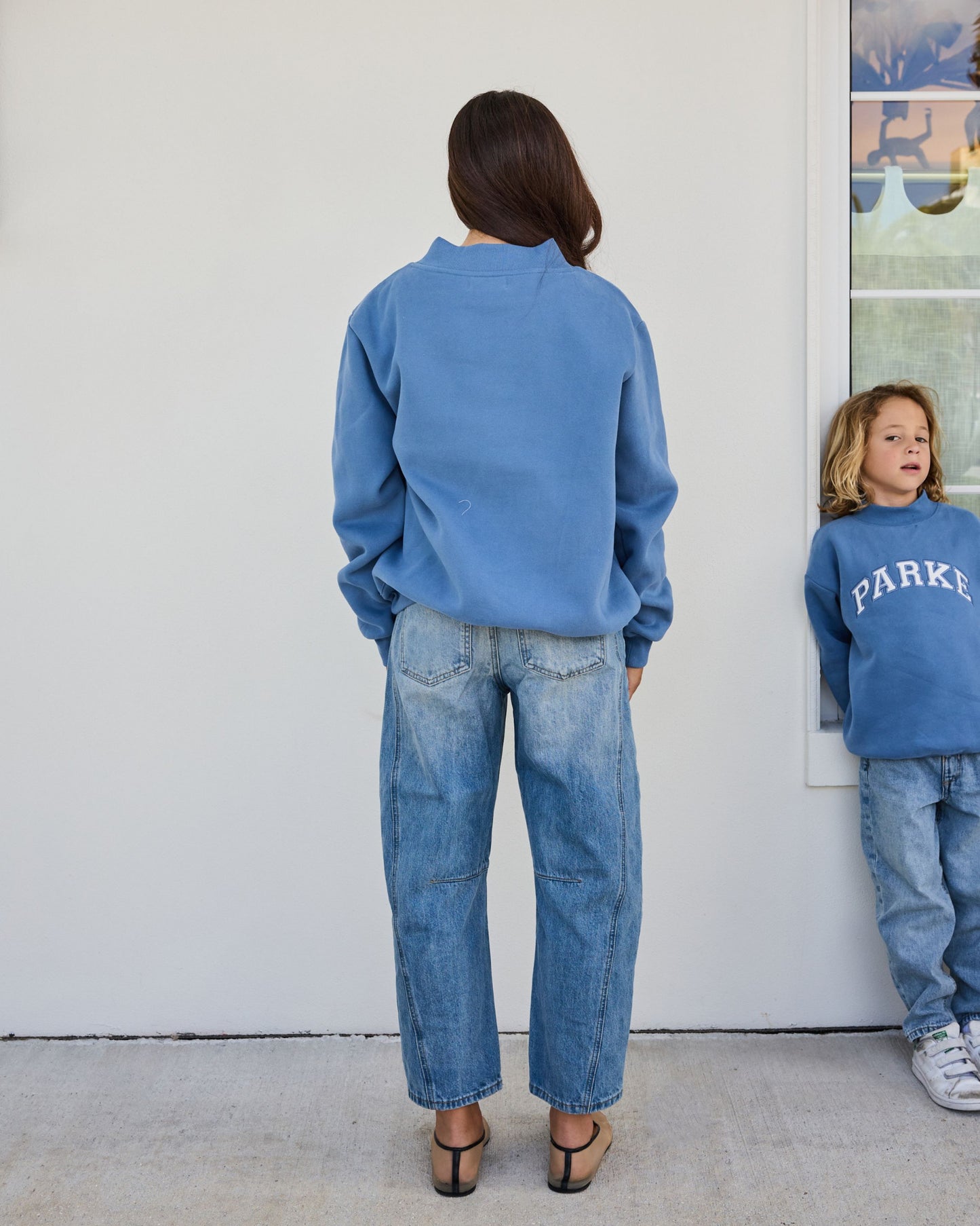Varsity Mockneck - Washed Indigo