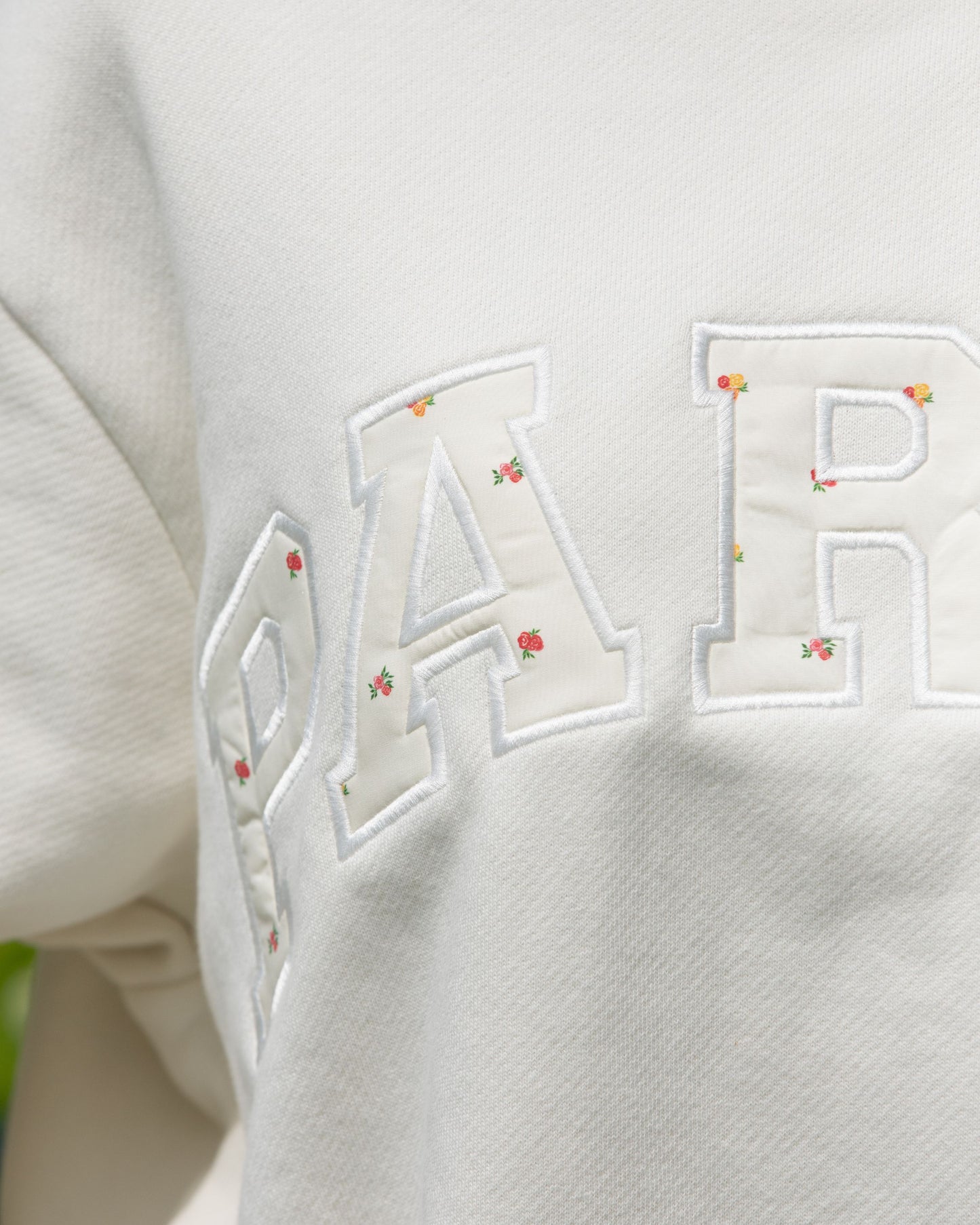 Varsity Mockneck - Ivory + Sunset Floral