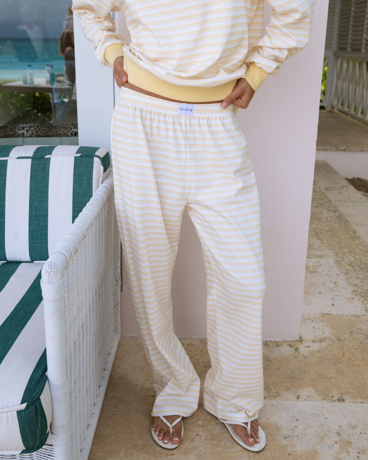 Cotton Boxer Pants - Sun Stripe