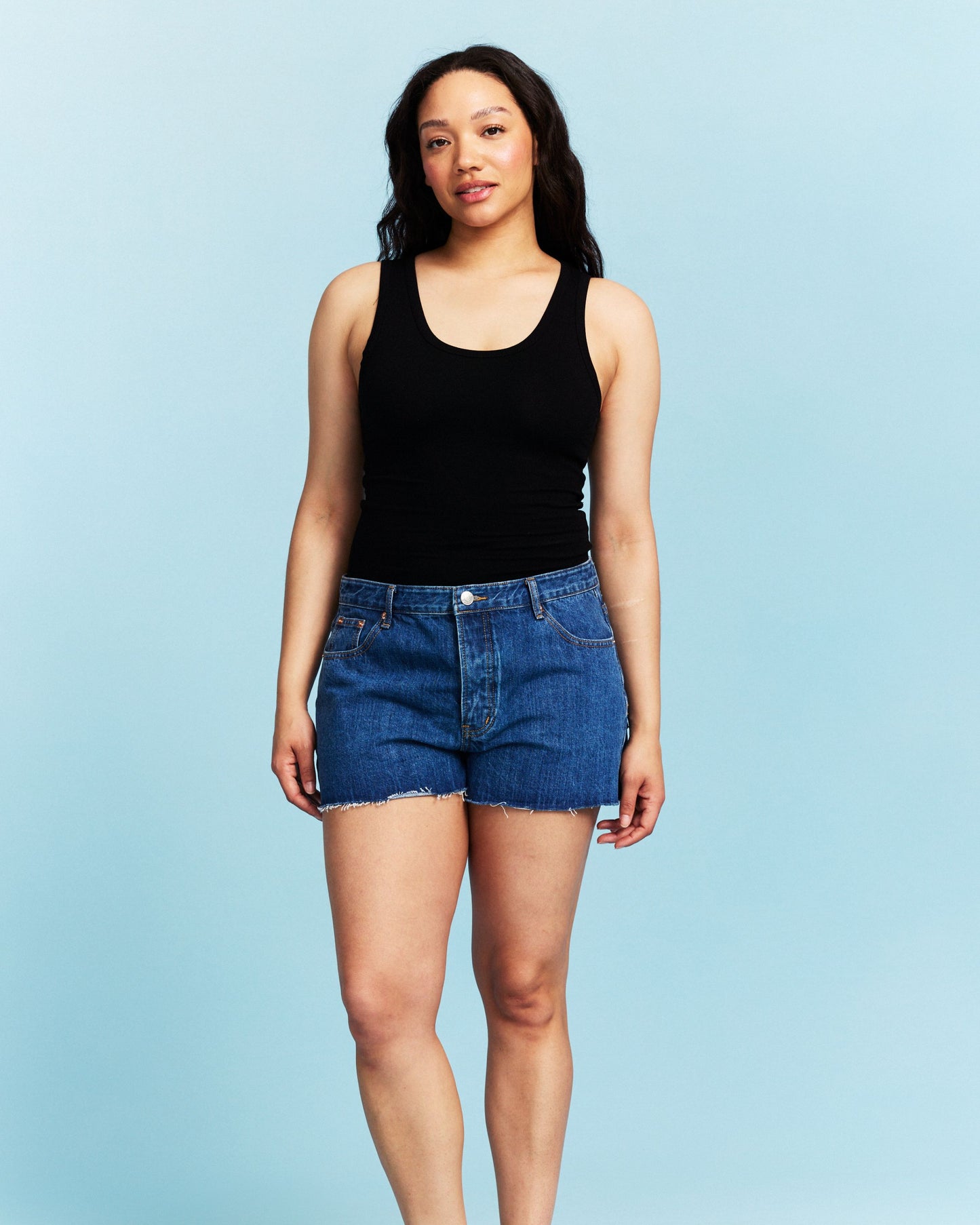 Cut Off Shorts - Medium Wash