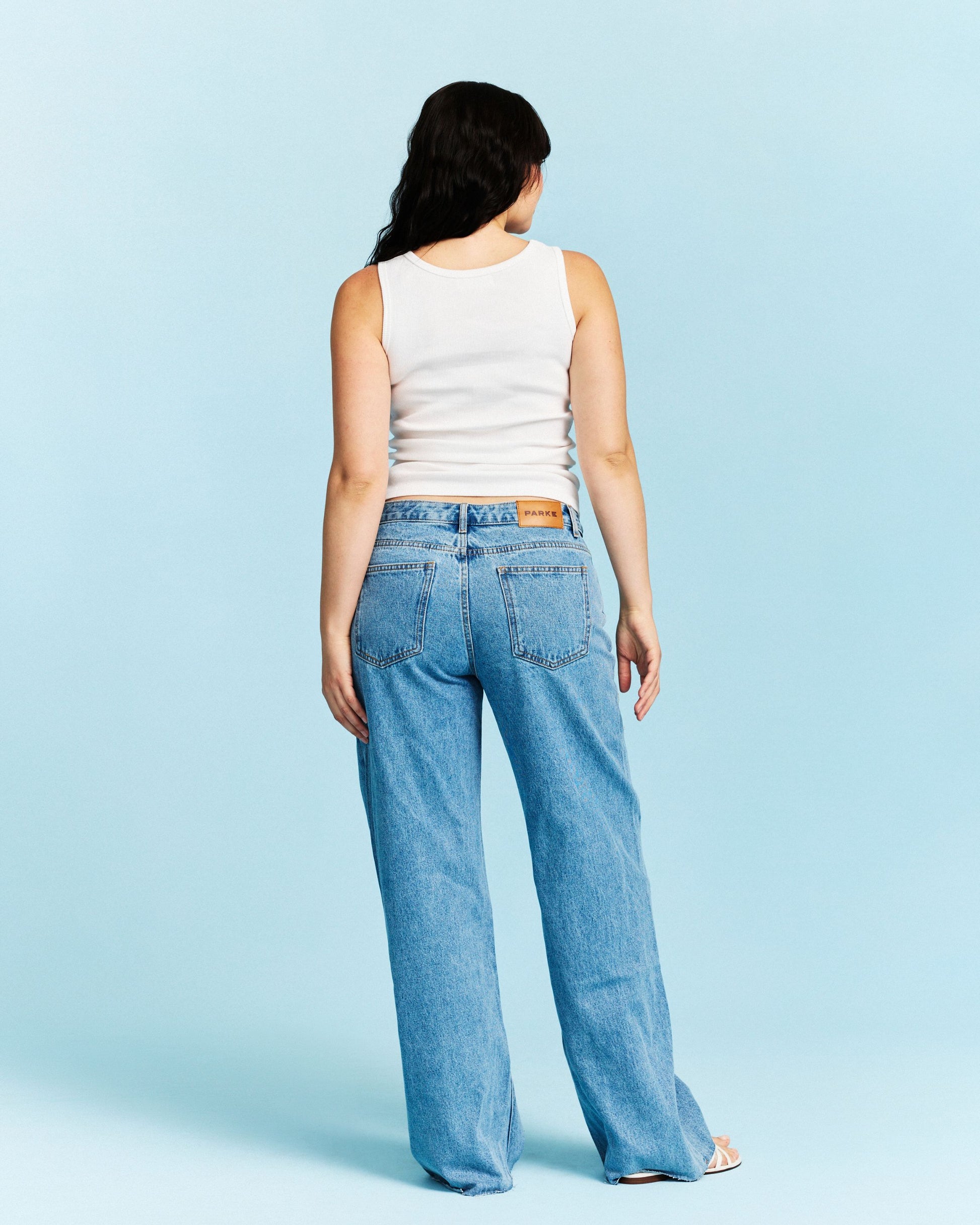 Low Rise Baggy Jeans - Vintage Wash