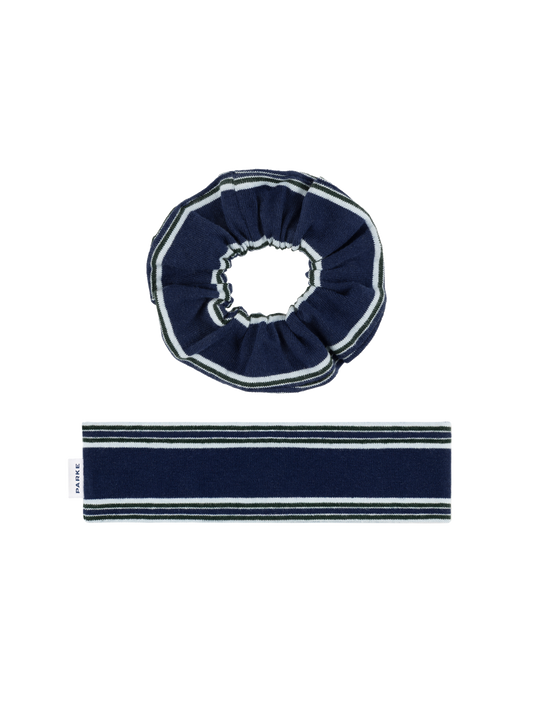 Holiday Hair Set -snowflake stripe