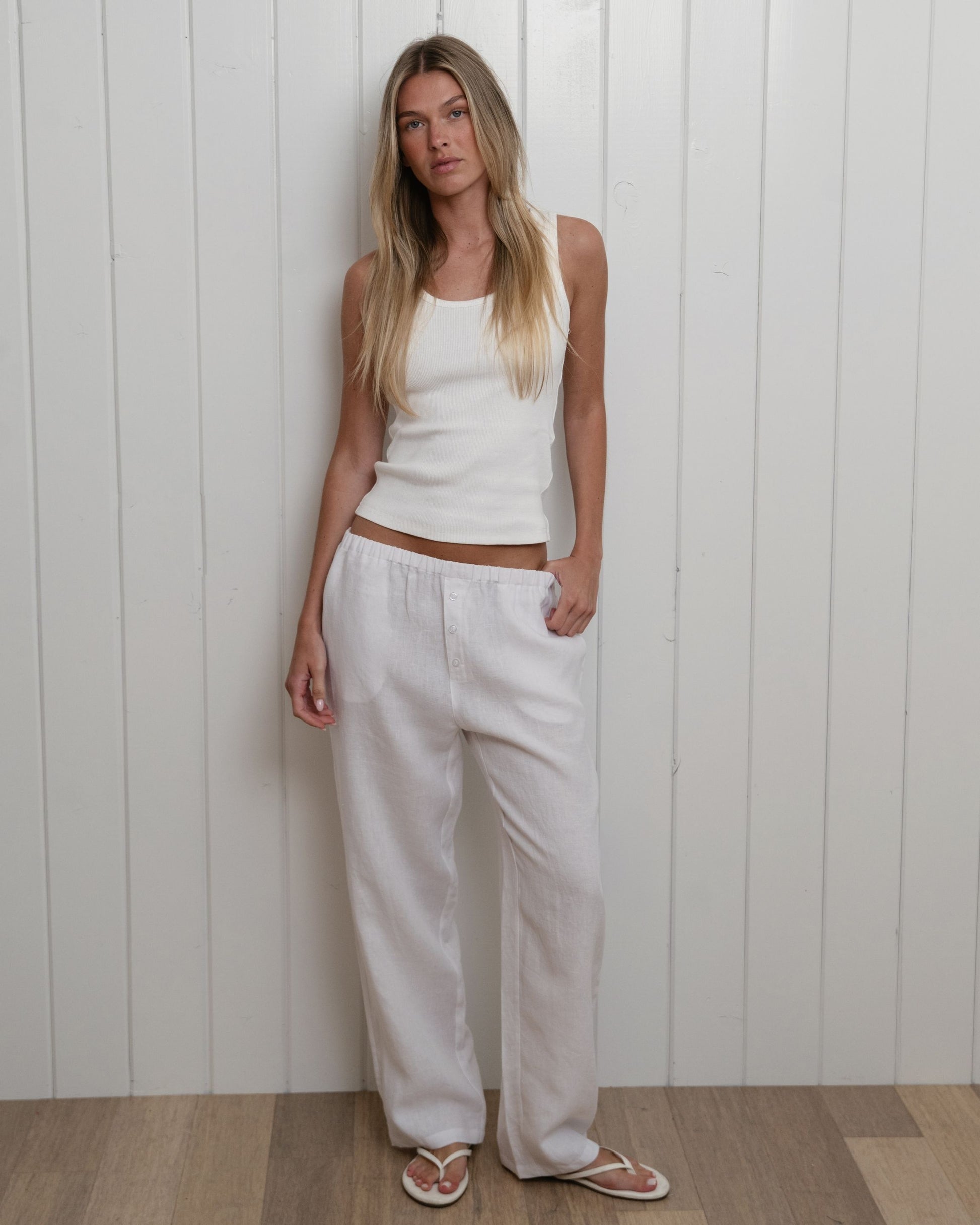 Linen Pants - White