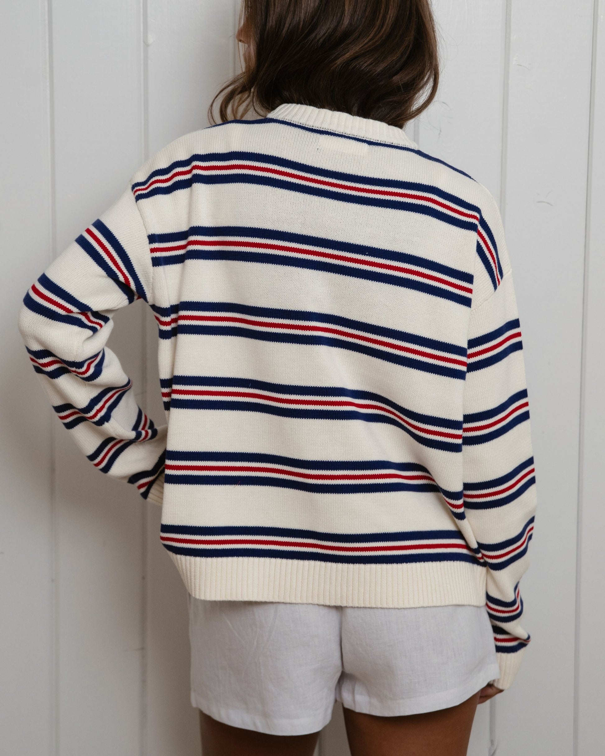 Cotton Sweater - Anchor Stripe