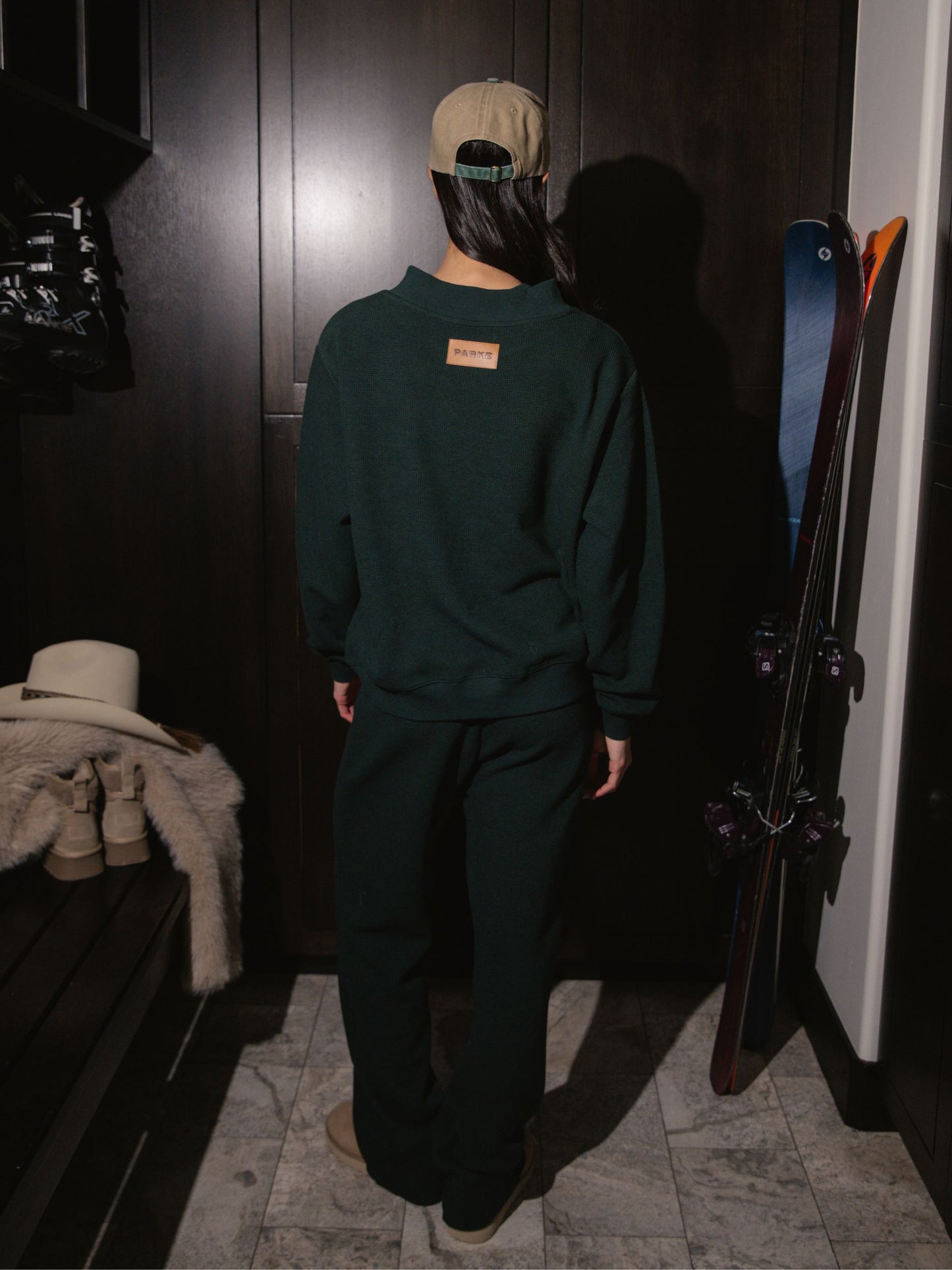 Waffle Boxer Pants - Forest