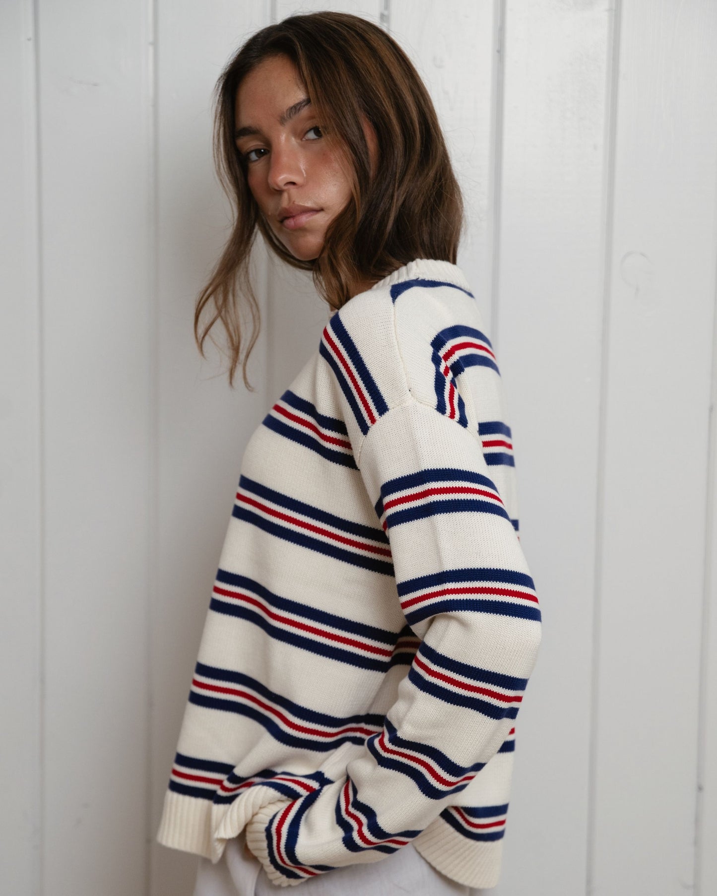Cotton Sweater - Anchor Stripe