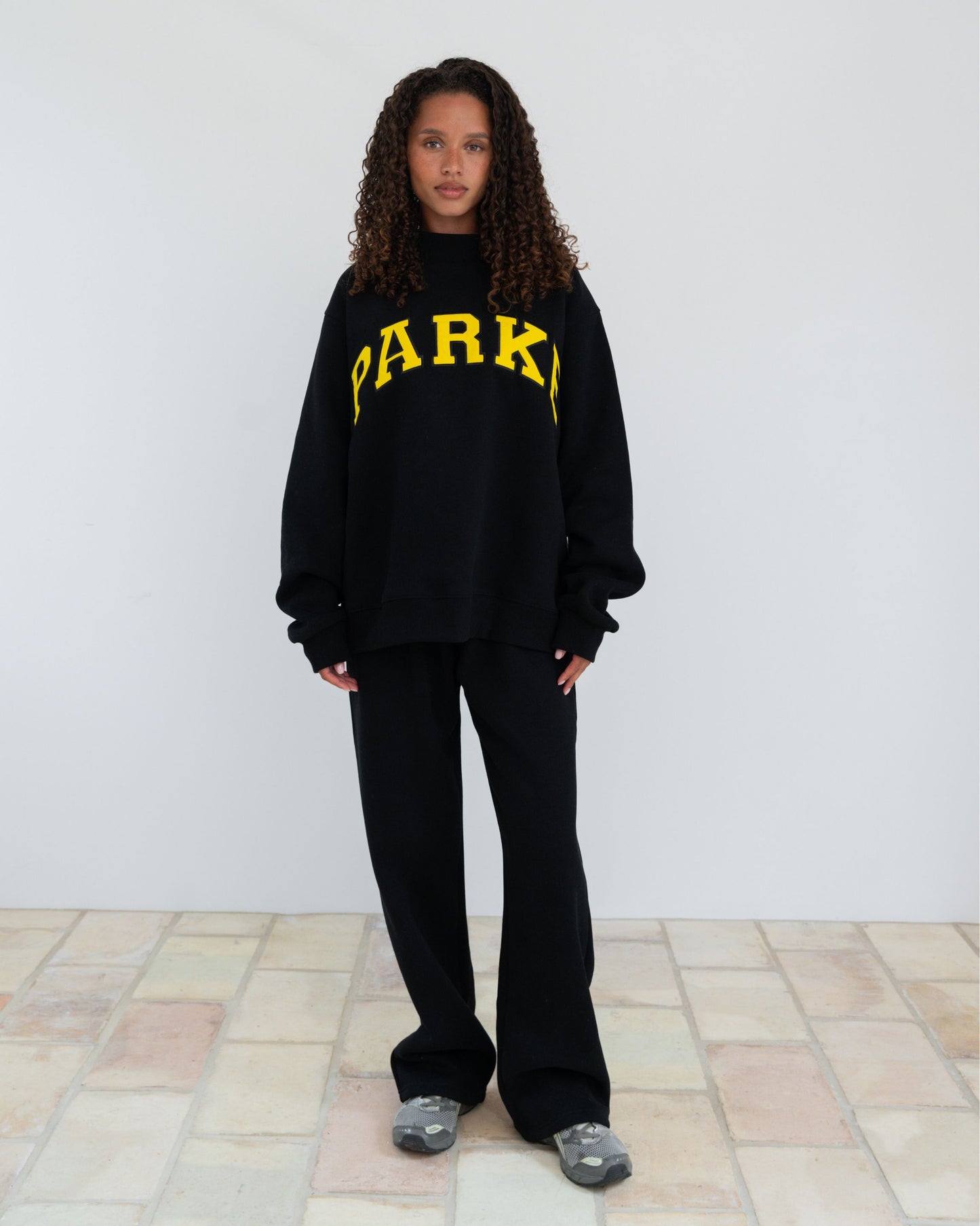 Varsity Mockneck - Black + Yellow