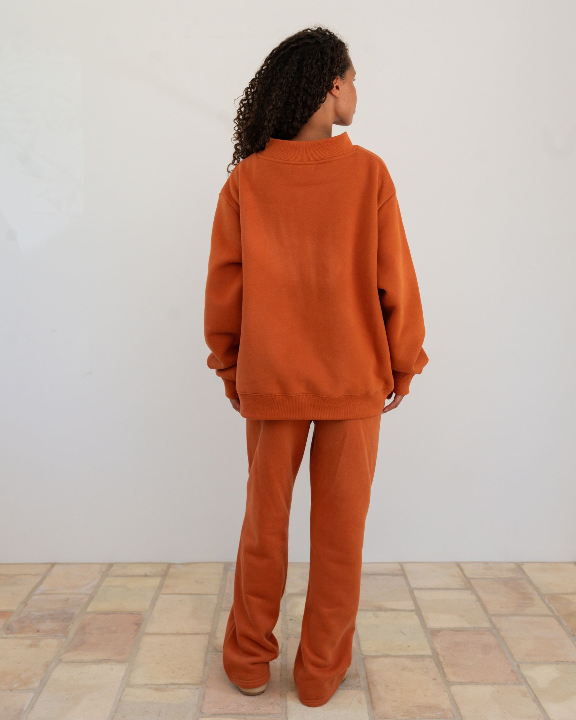 Varsity Mockneck - Burnt Orange