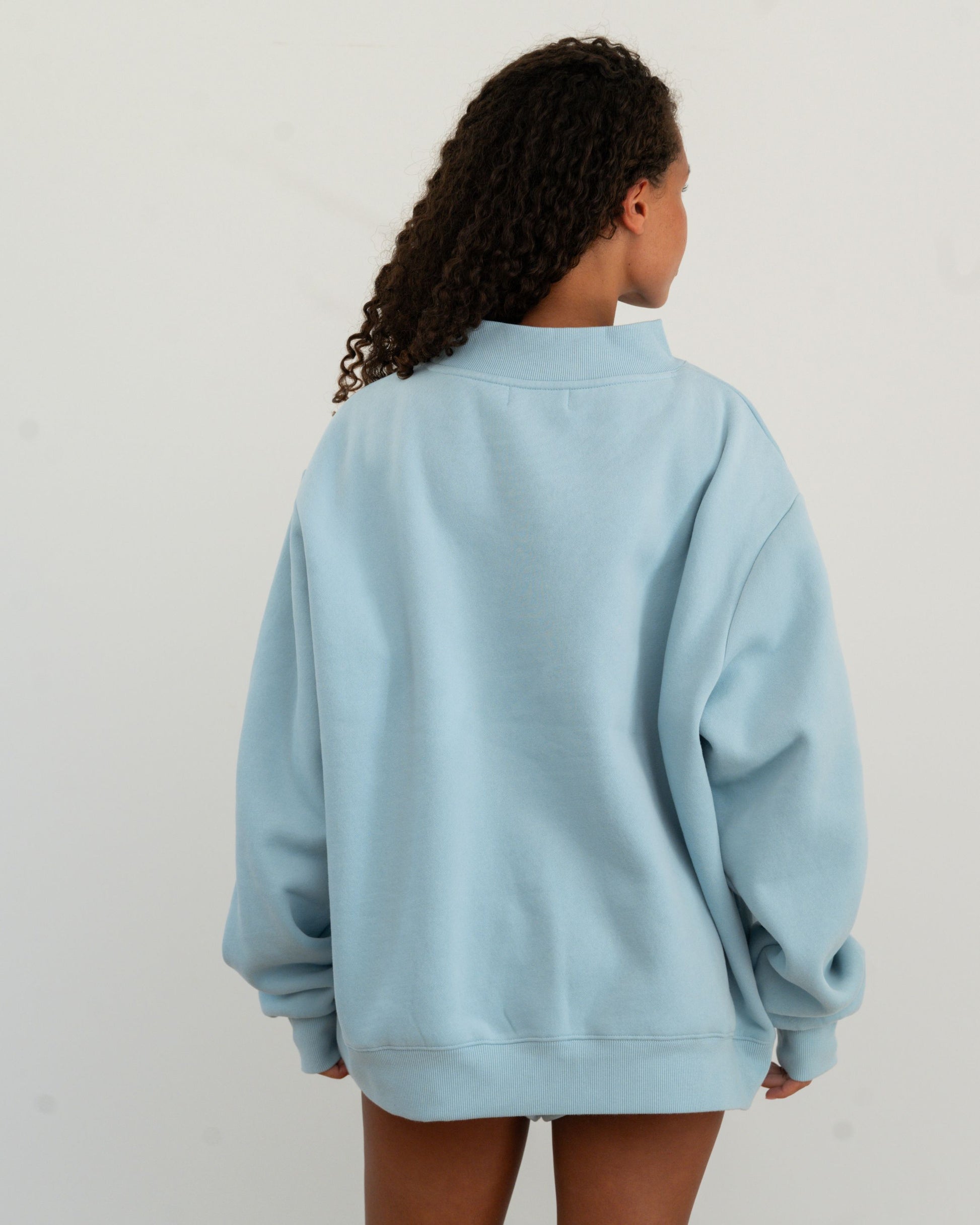 Varsity Mockneck - Powder Blue