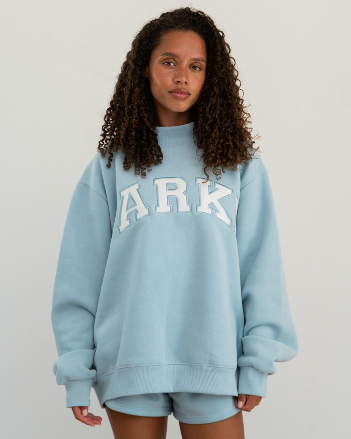Varsity Mockneck - Powder Blue