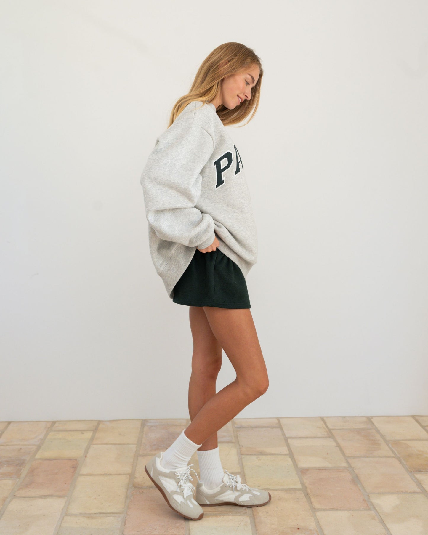Varsity Mockneck - Classic Grey + Forest