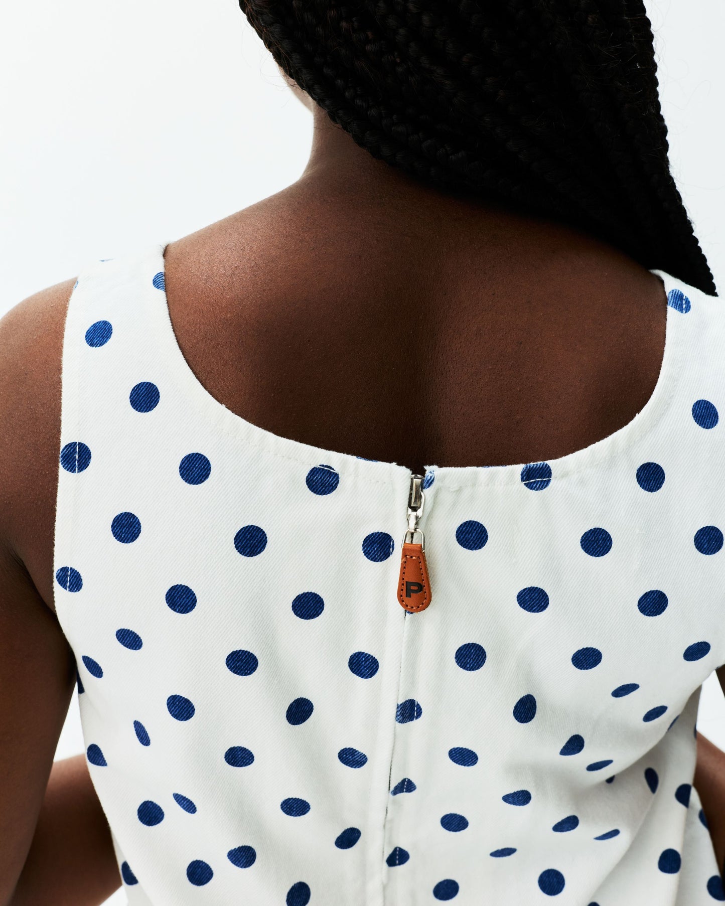 Polka Dot Mini Dress - White Polka Dot