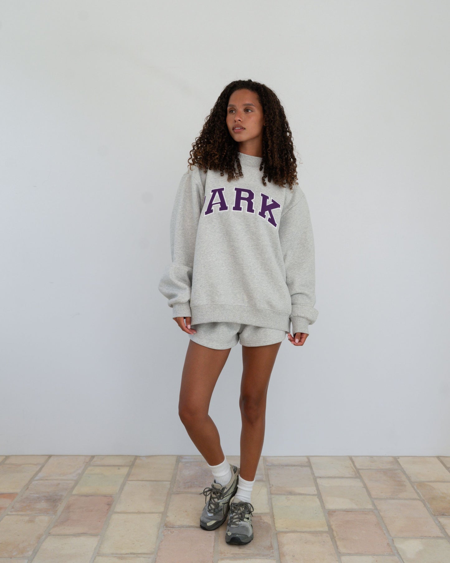 Varsity Mockneck - Classic Grey + Amethyst