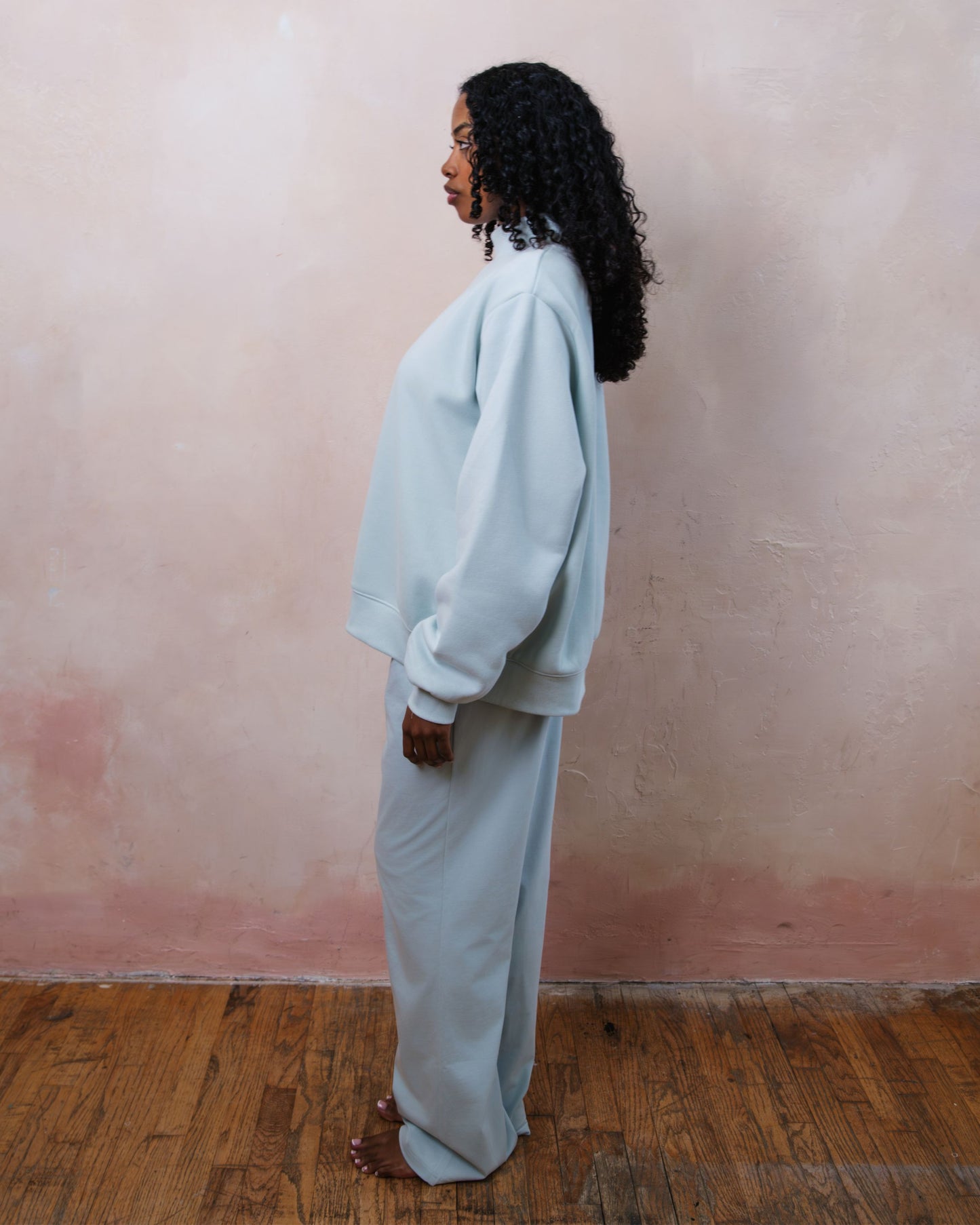 Cotton Boxer Pants - Pale Blue