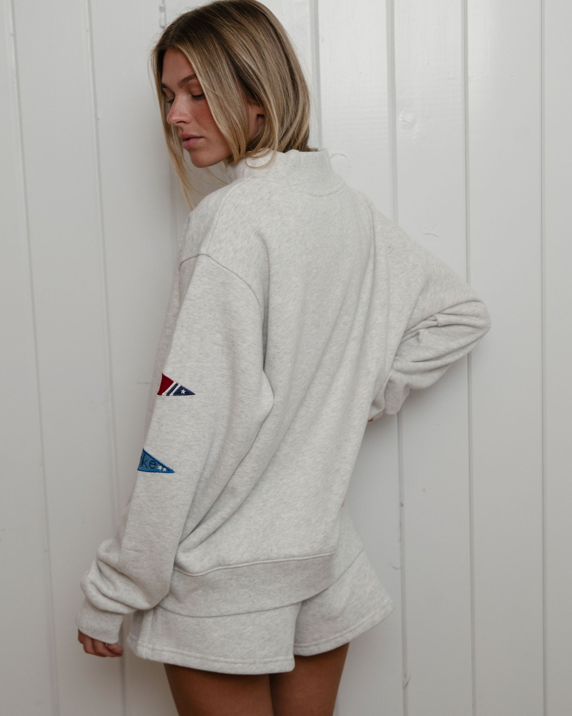 Flagship Mockneck - Heather Grey Patch