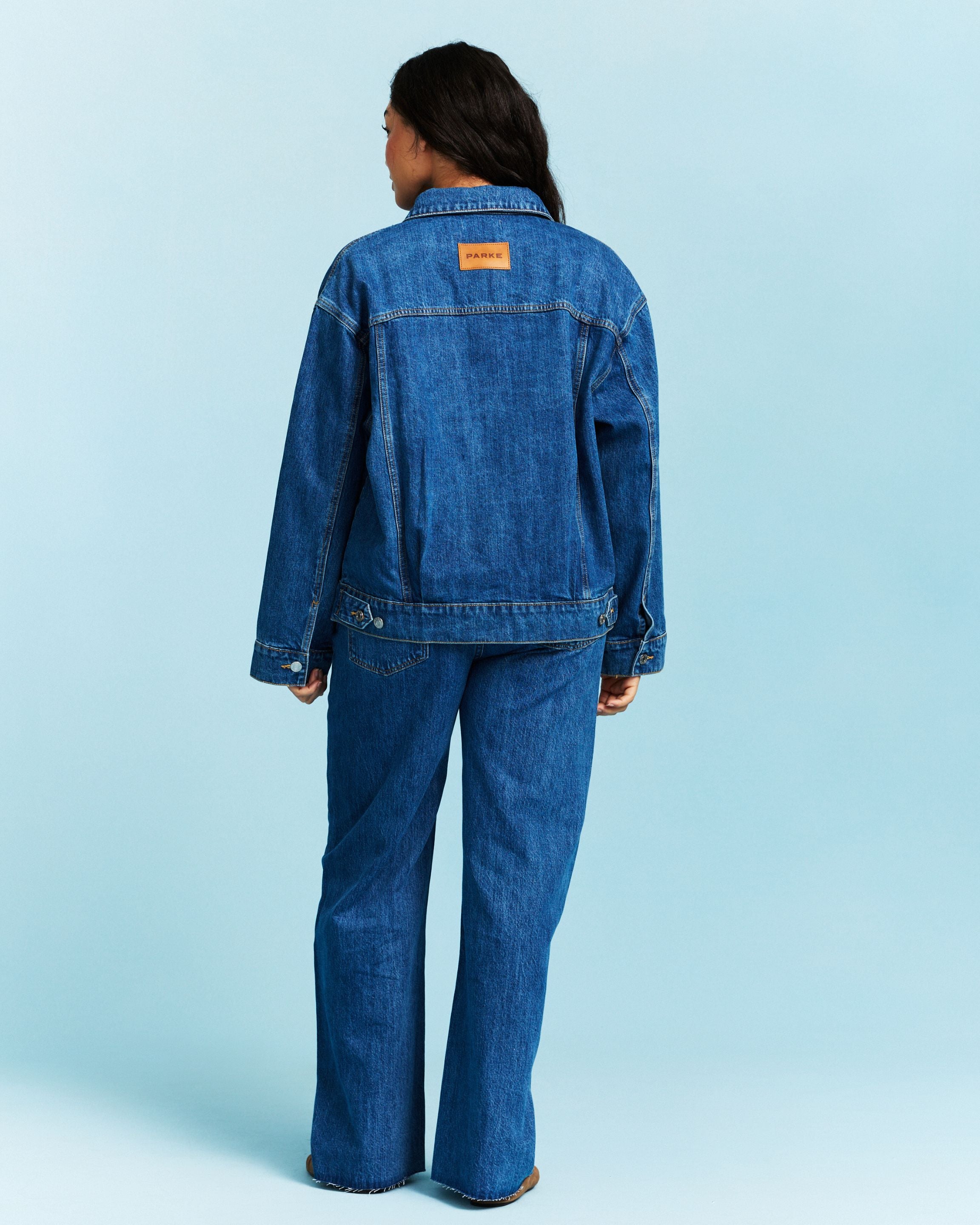 Oversized Denim Jacket - Medium Wash – PARKE