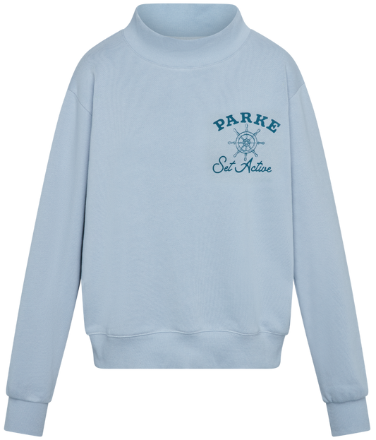 Parke x SET Sail Graphic Mockneck -overcast