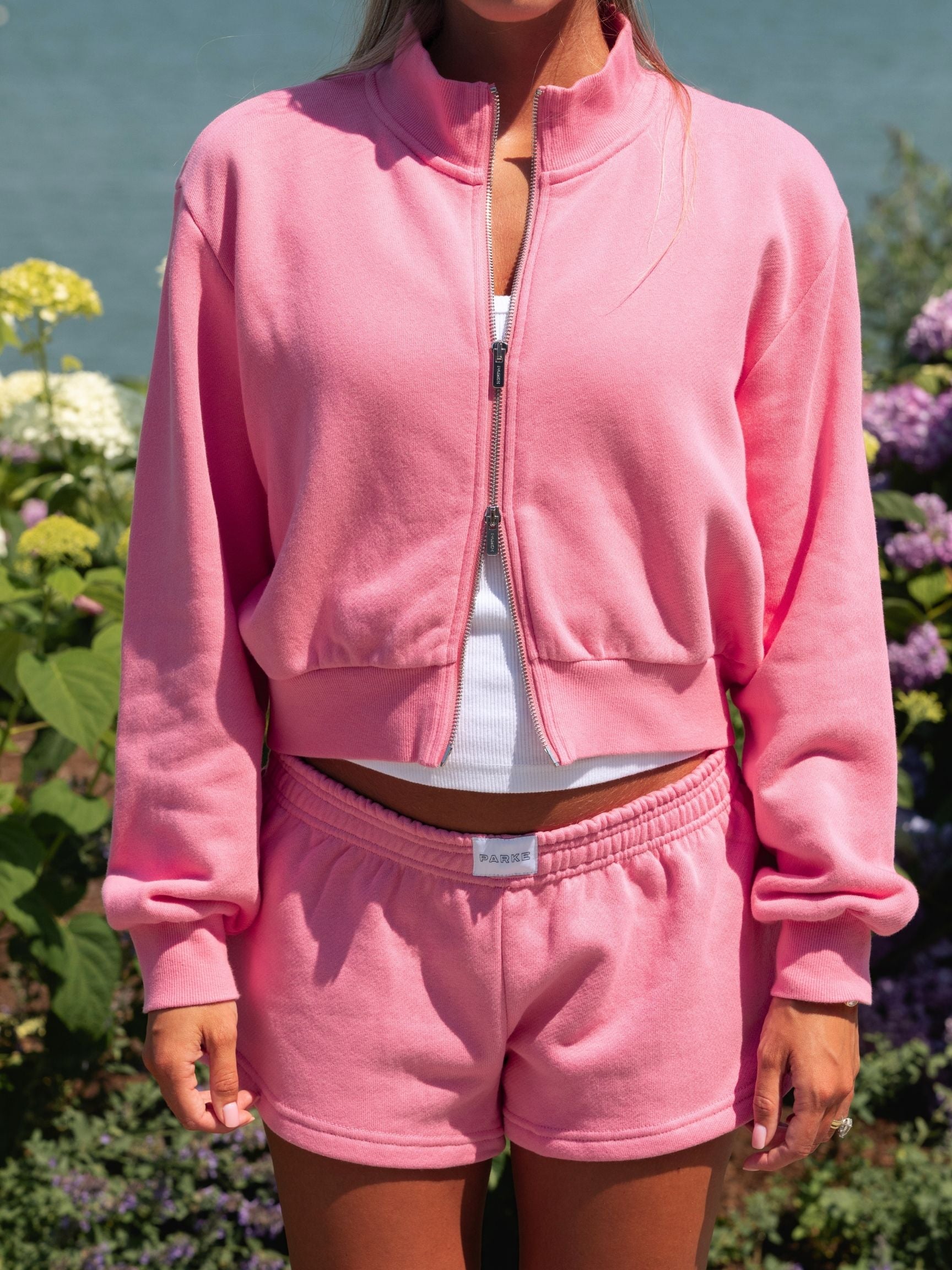Zip Up Mockneck - Bloom