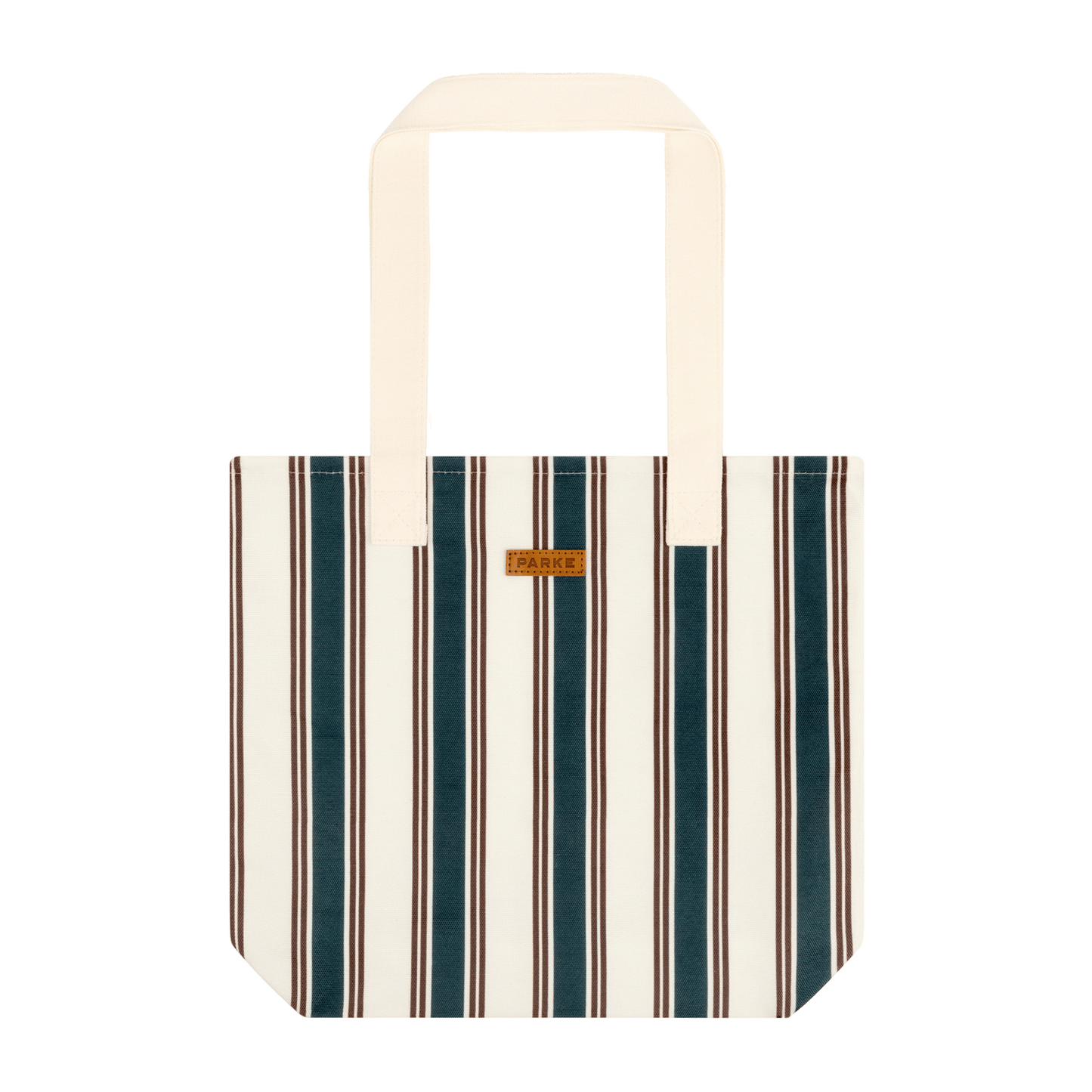 Holiday Striped Tote -eggnog stripe