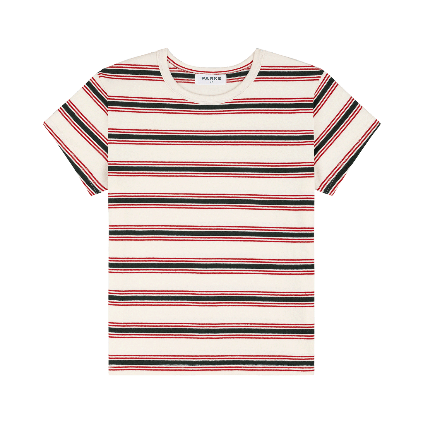 Holiday Striped T-Shirt -eggnog stripe
