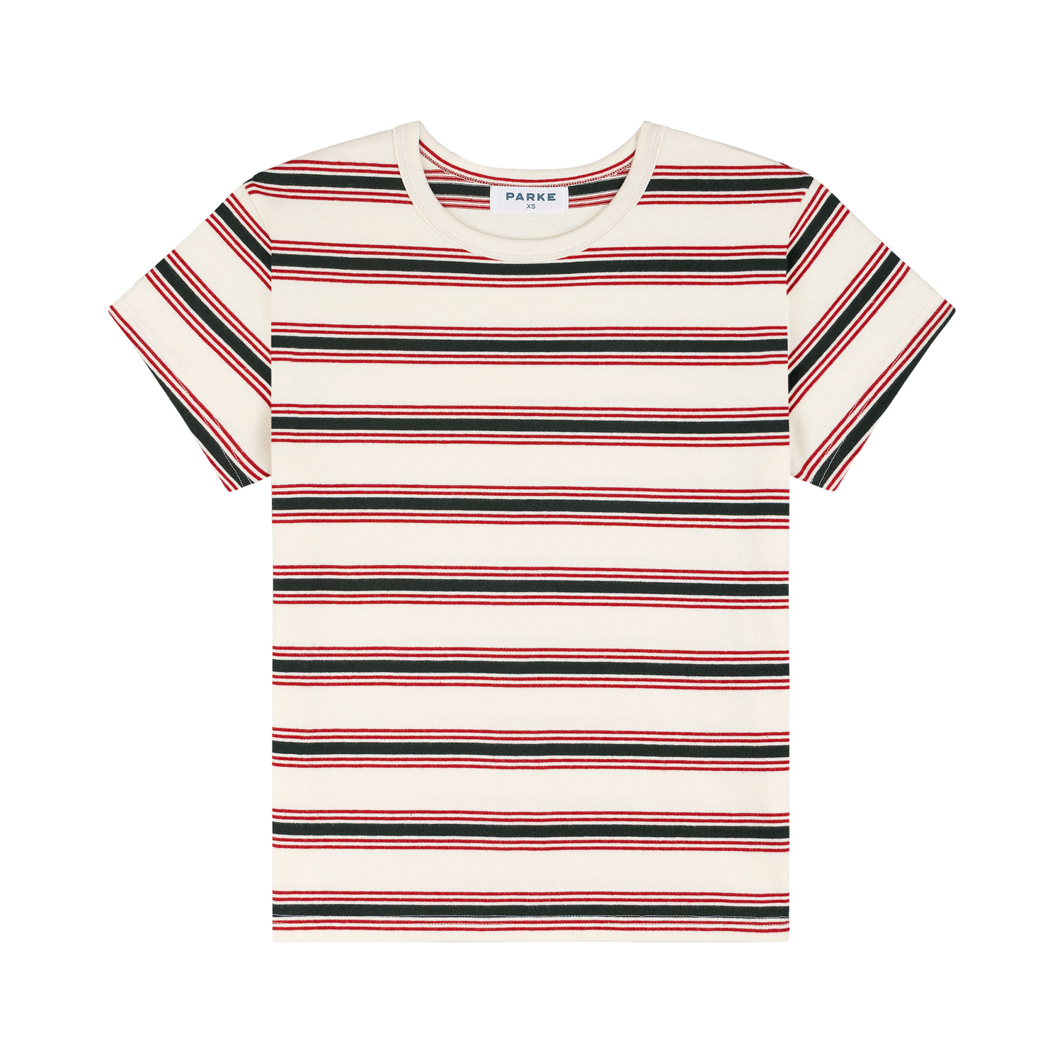 Holiday Striped T-Shirt -eggnog stripe