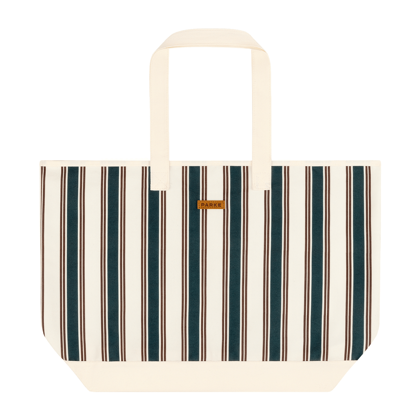 Holiday Striped Oversized Tote -eggnog stripe 