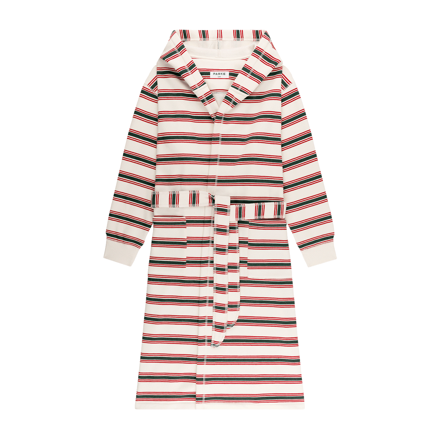 Holiday Robe -eggnog stripe 