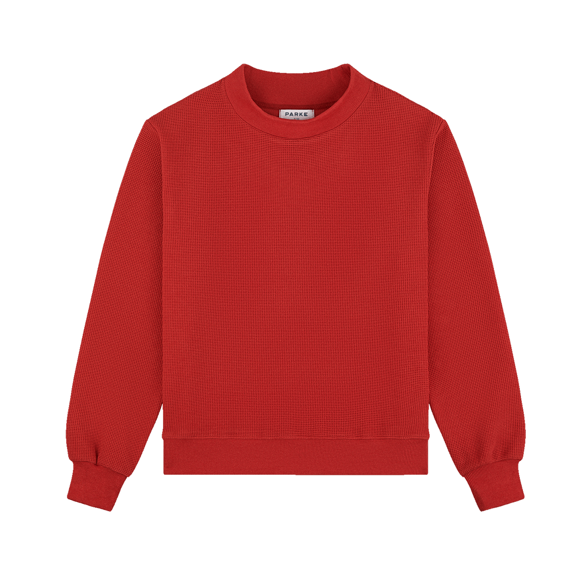 Holiday Waffle Mockneck Pullover