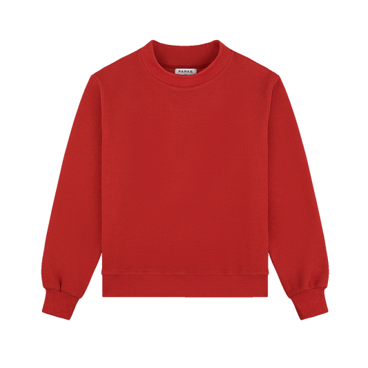 Holiday Waffle Pullover -cola